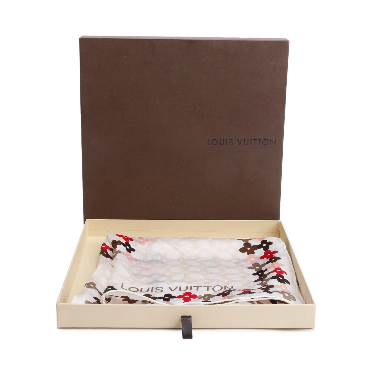 Louis Vuitton Multicolor Flower Motif Square Silk Scarf