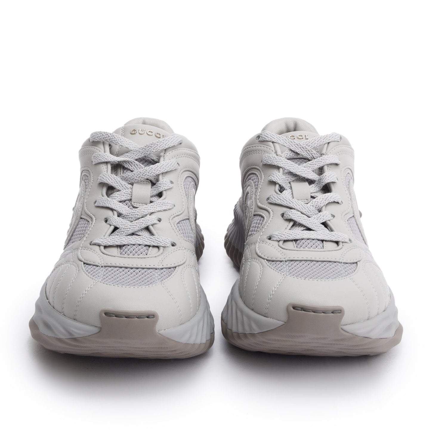 Gucci Grey Leather Men's Ripple Sneakers, Size 6