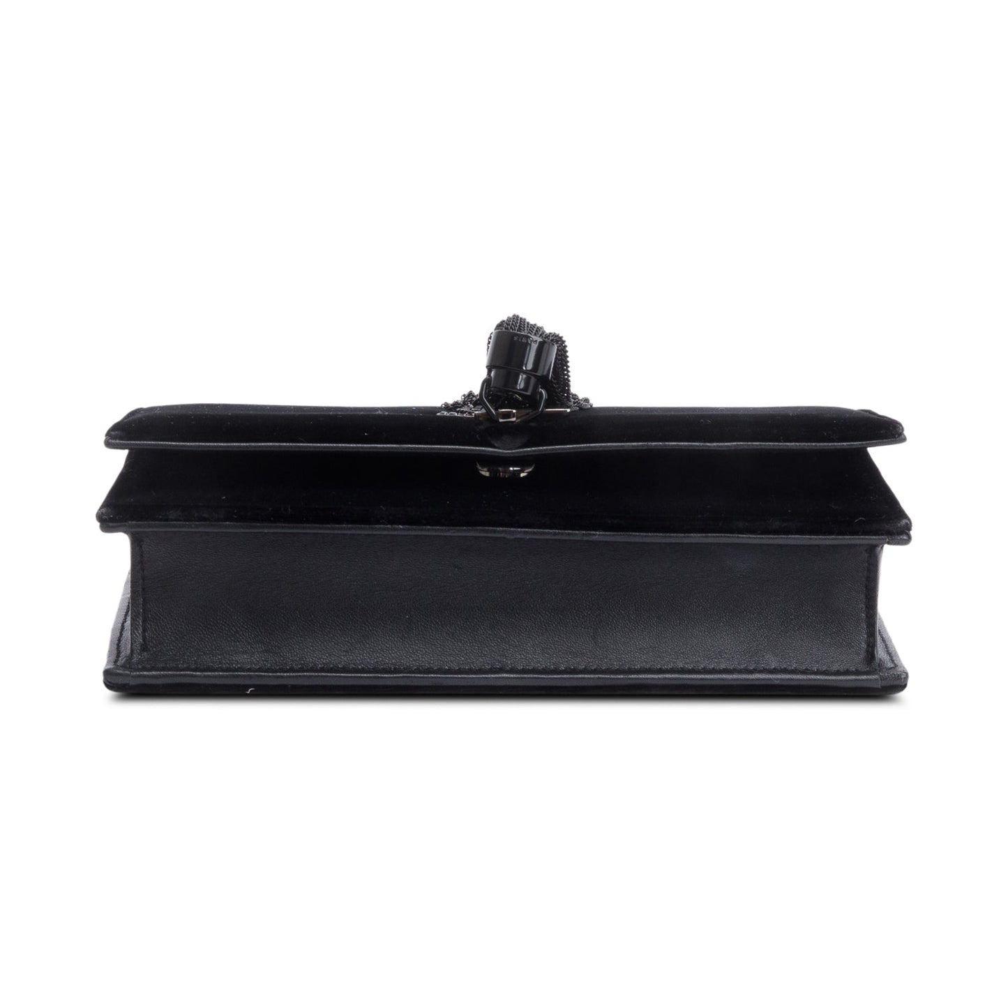 Saint Laurent Black Velvet Crystal Small Kate Tassel Bag