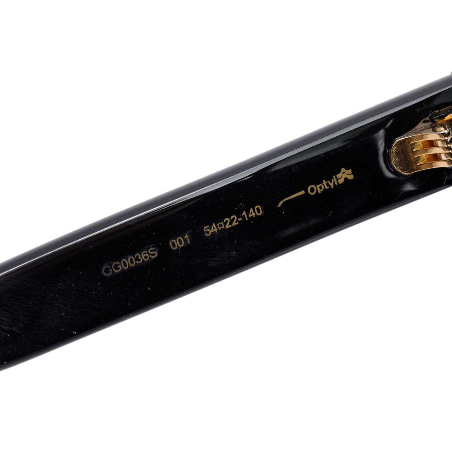 Gucci GG0036S Black Acetate Interlocking G Accent Oversize Square Sunglasses