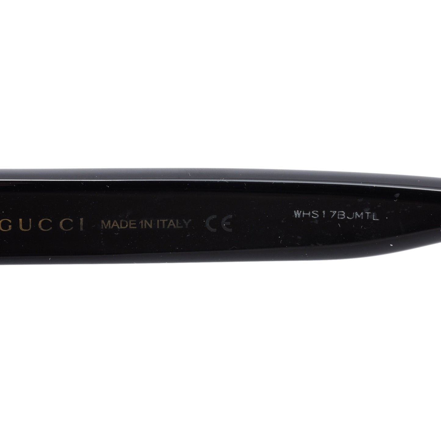 Gucci GG0036S Black Acetate Interlocking G Accent Oversize Square Sunglasses