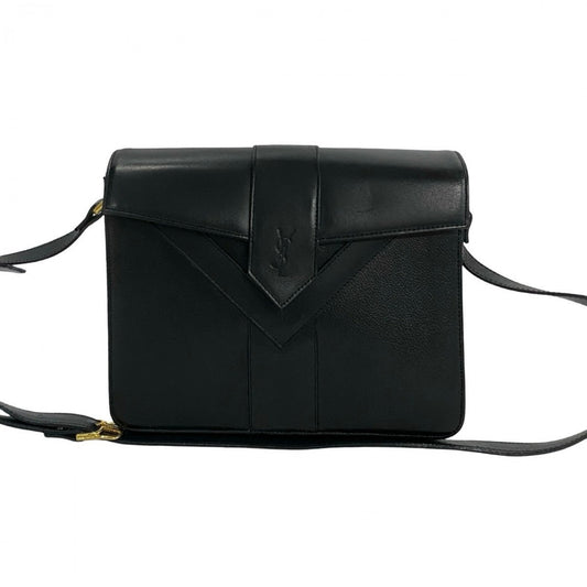 YVES SAINT LAURENT Shoulder Bag leather black logo Women