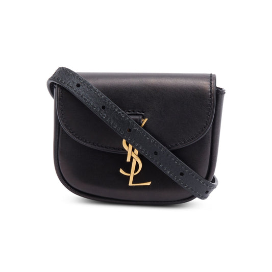 Saint Laurent 2020 Black Calfskin Leather Kaia Belt Bag