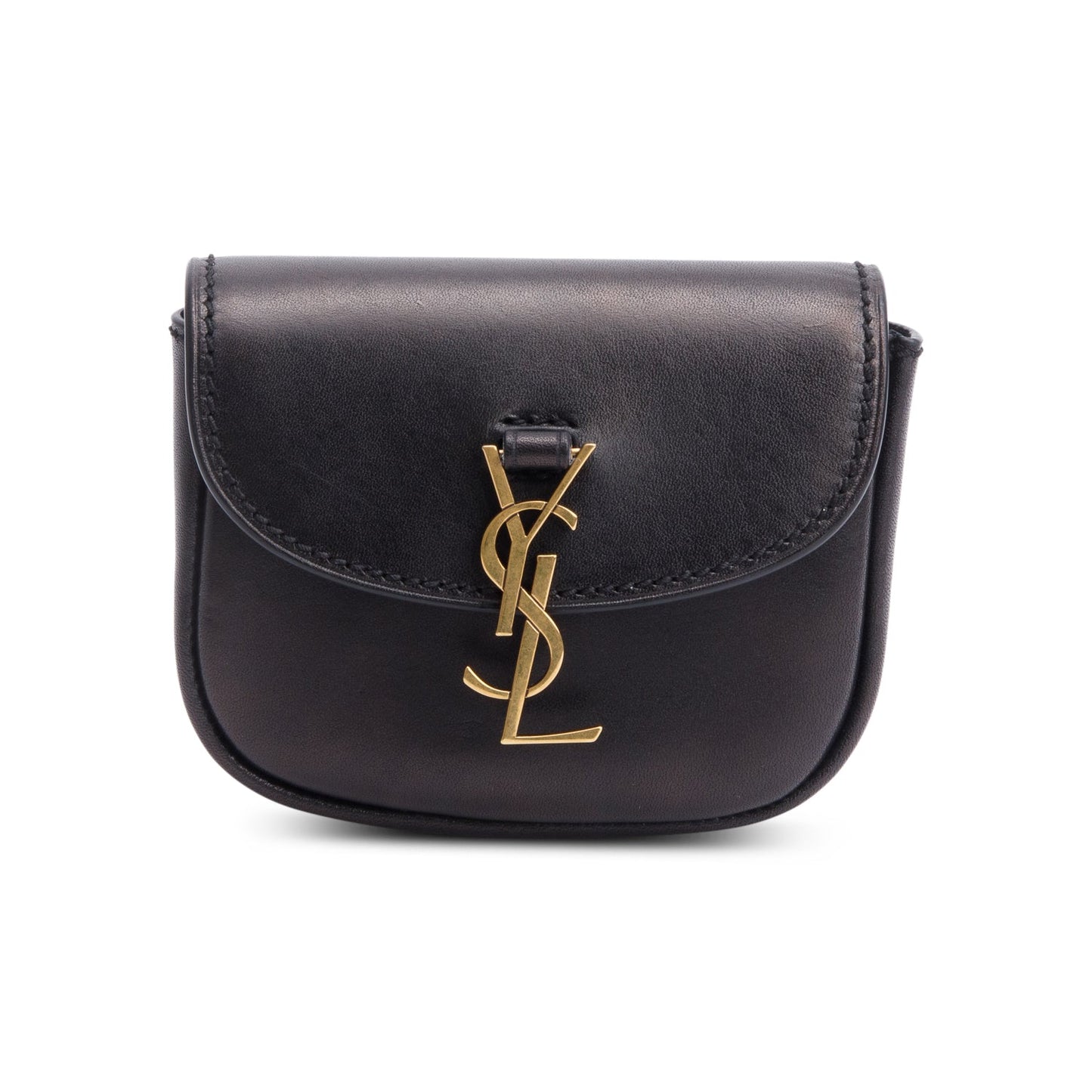 Saint Laurent 2020 Black Calfskin Leather Kaia Belt Bag