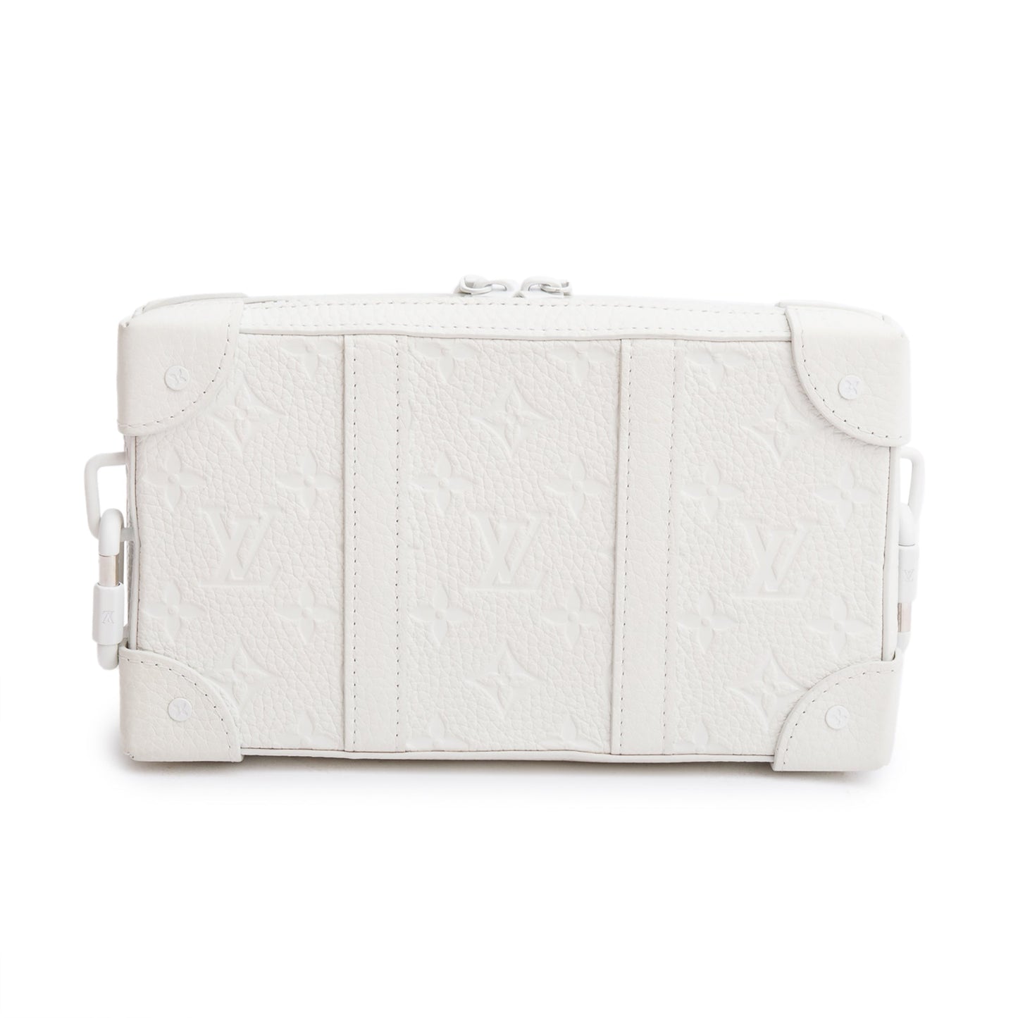 Louis Vuitton 2020 White Monogram Taurillon LV Friends Soft Trunk Wallet Crossbody