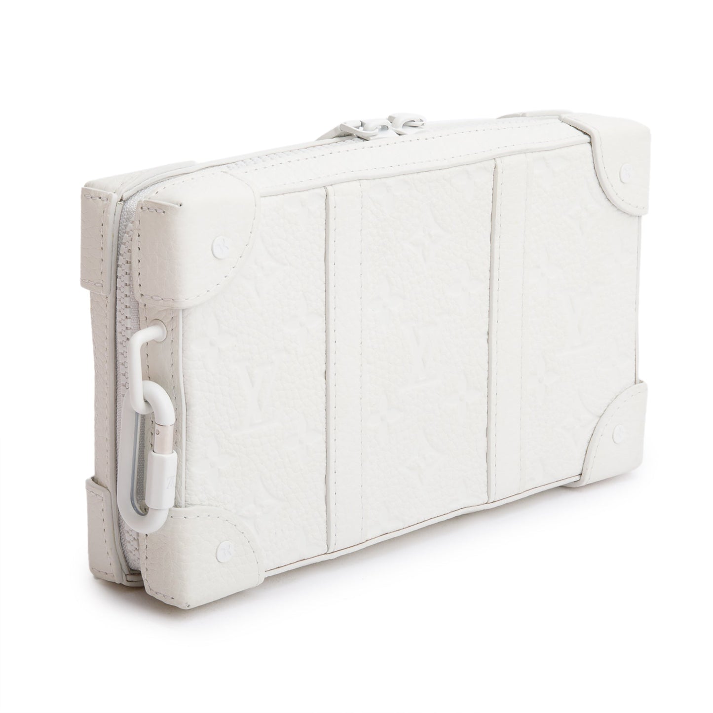 Louis Vuitton 2020 White Monogram Taurillon LV Friends Soft Trunk Wallet Crossbody