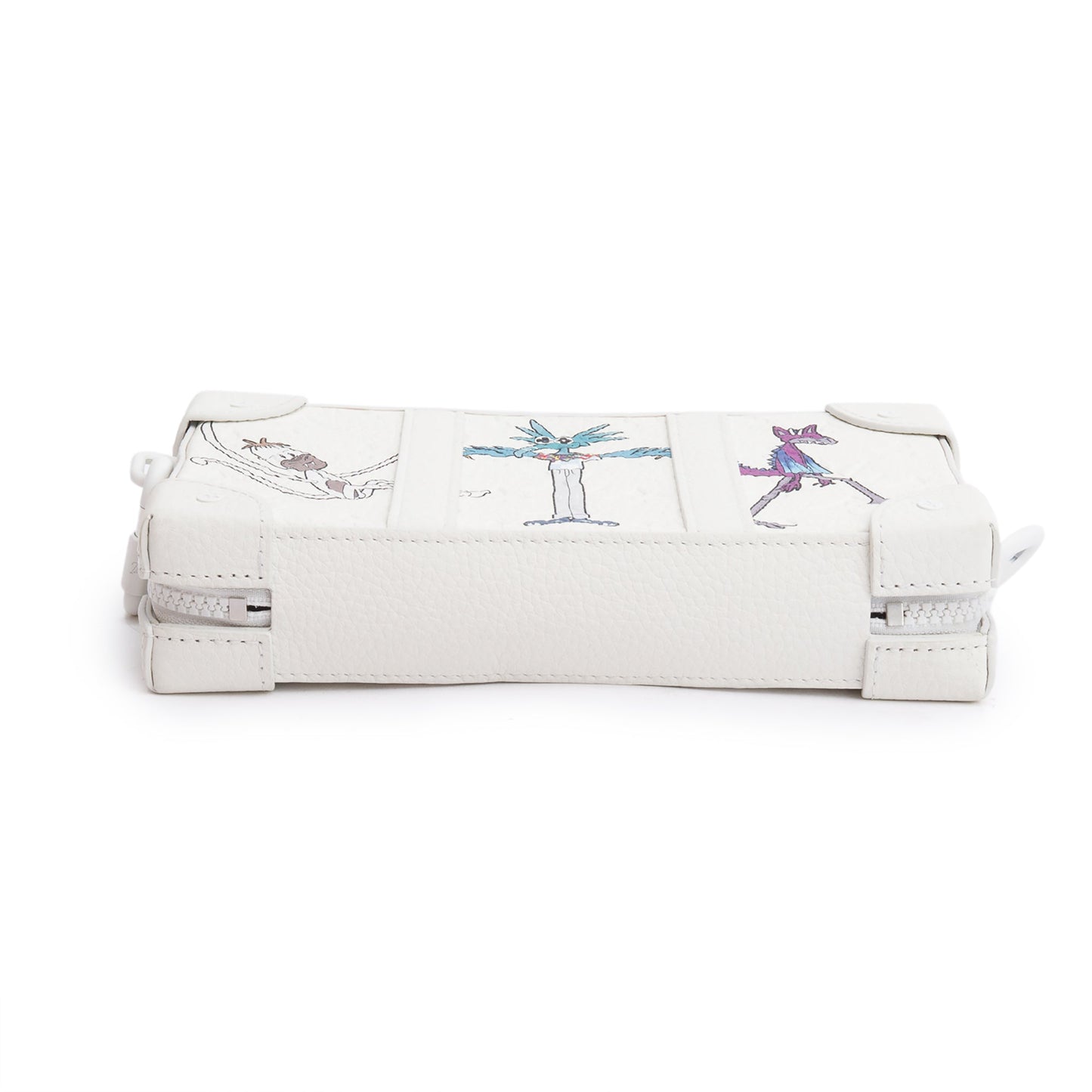 Louis Vuitton 2020 White Monogram Taurillon LV Friends Soft Trunk Wallet Crossbody