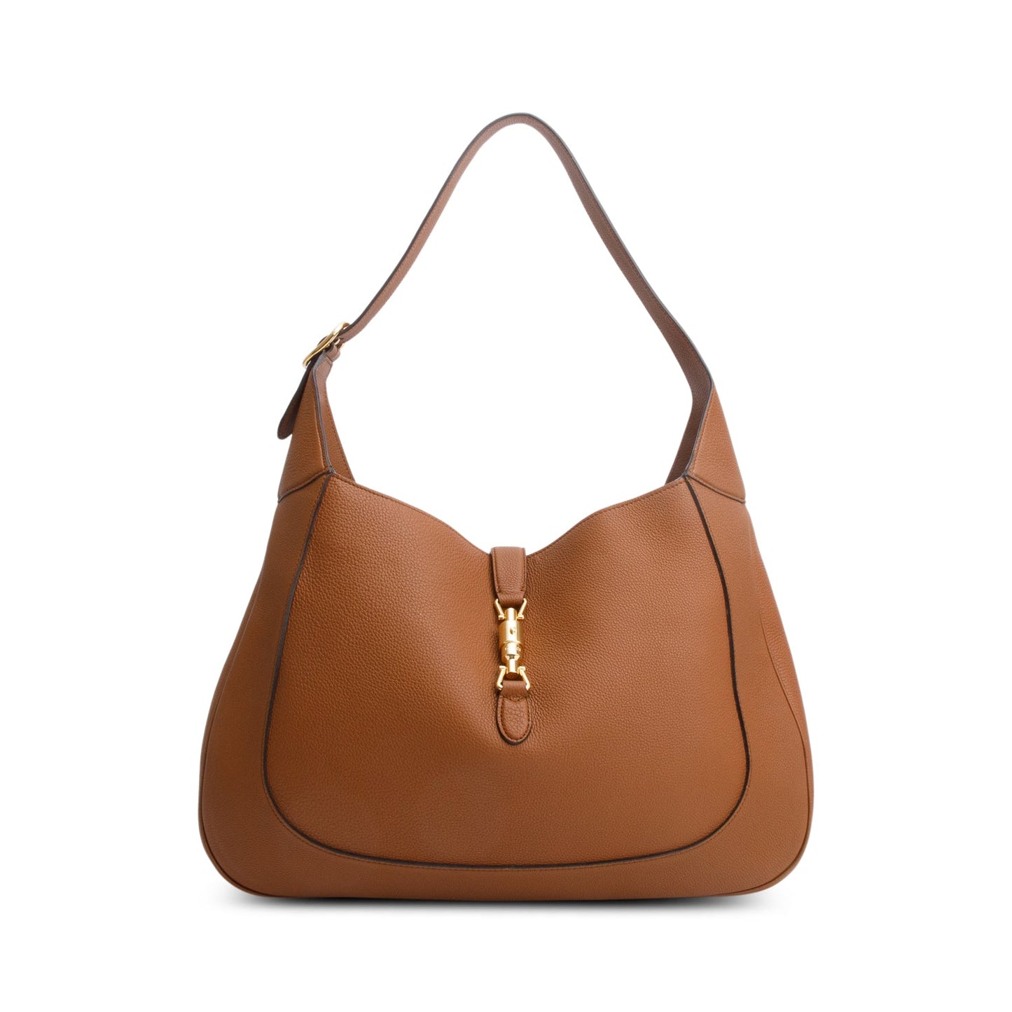 Gucci Brown Calfskin Leather Large Jackie 1961 Hobo Bag