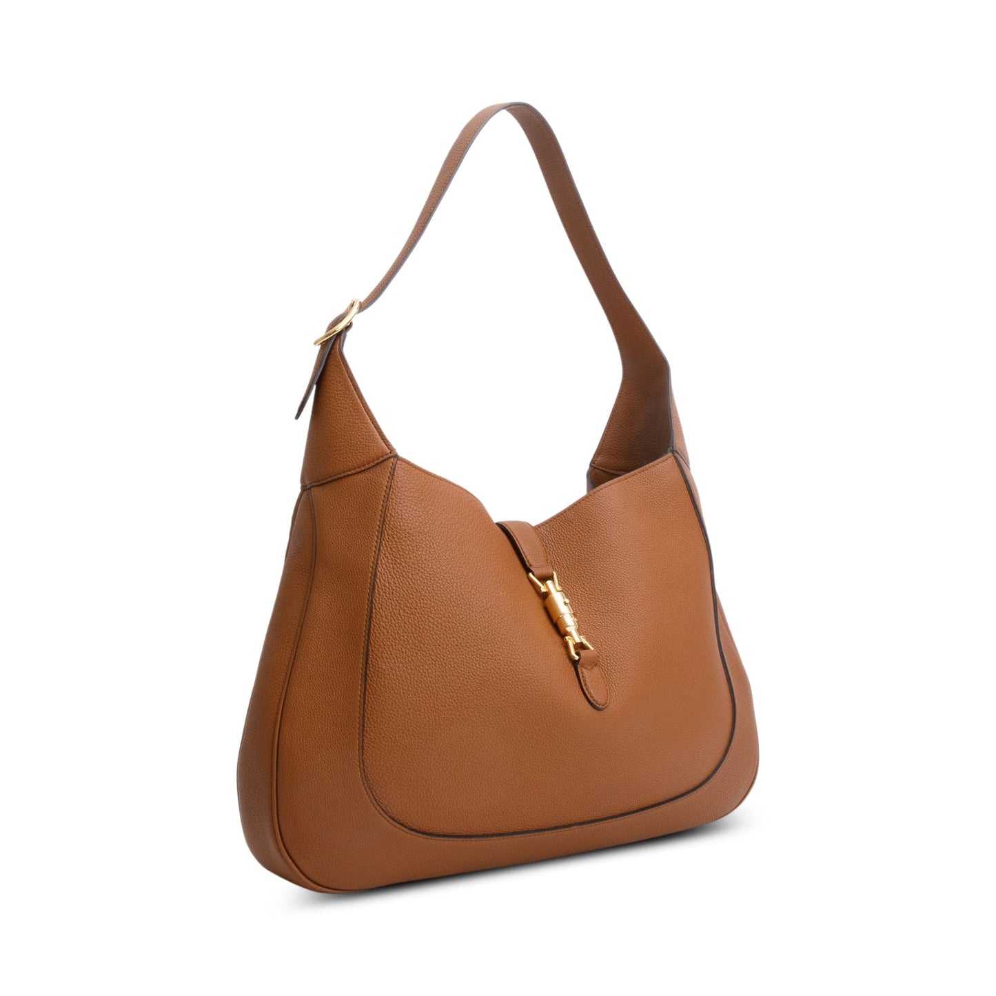 Gucci Brown Calfskin Leather Large Jackie 1961 Hobo Bag