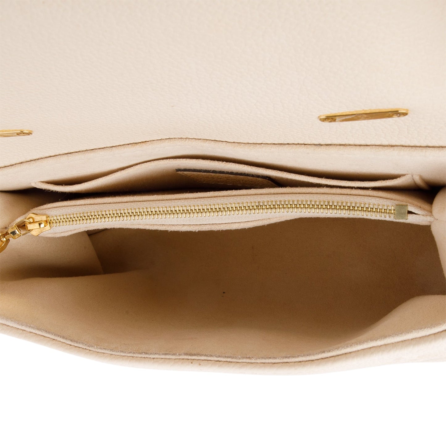 Louis Vuitton Creme Monogram Empreinte Leather Madeleine BB