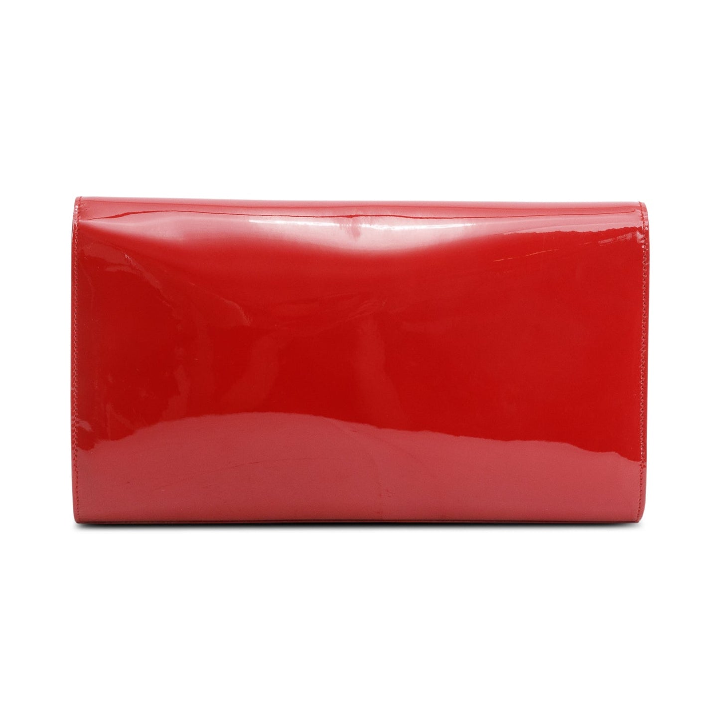 Saint Laurent Large Red Patent Leather Belle de Jour Clutch