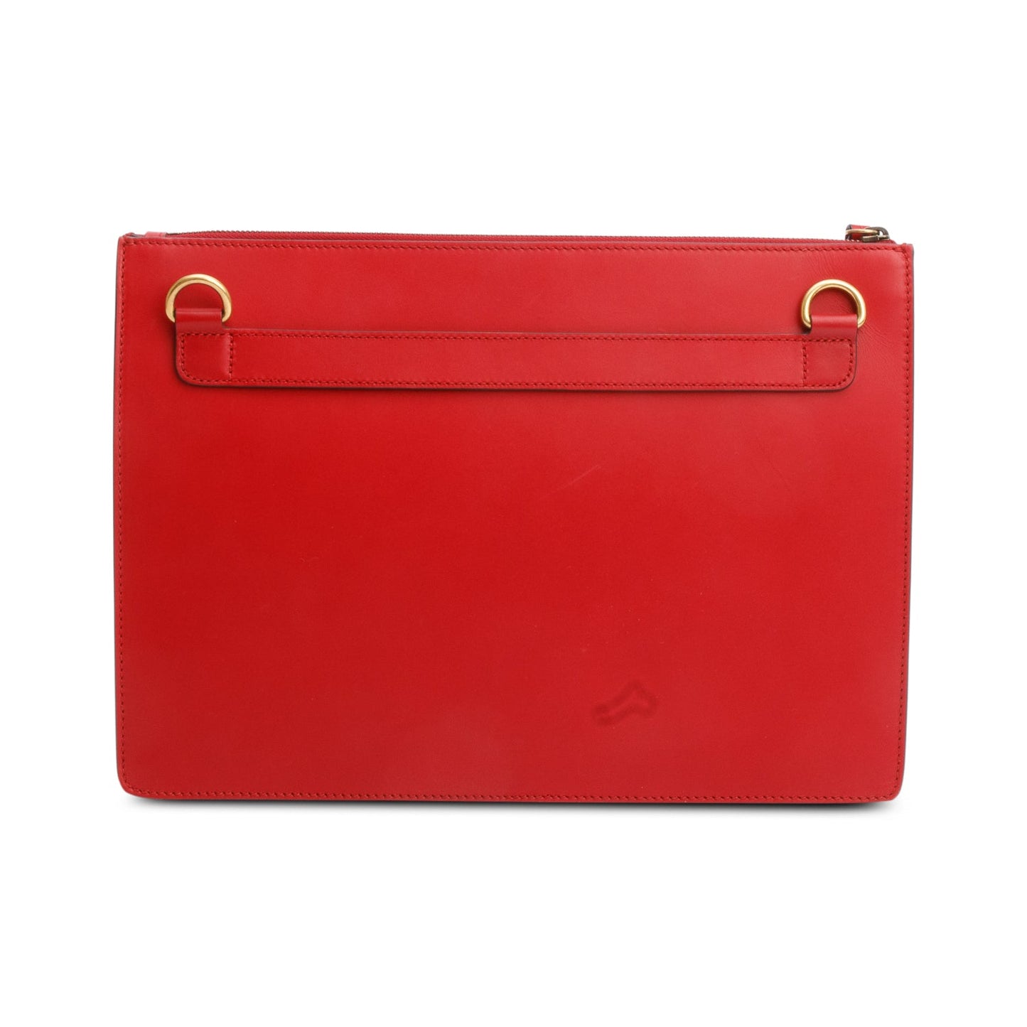 Gucci Red Calfskin Leather Ghost GG Diamond Messenger Bag