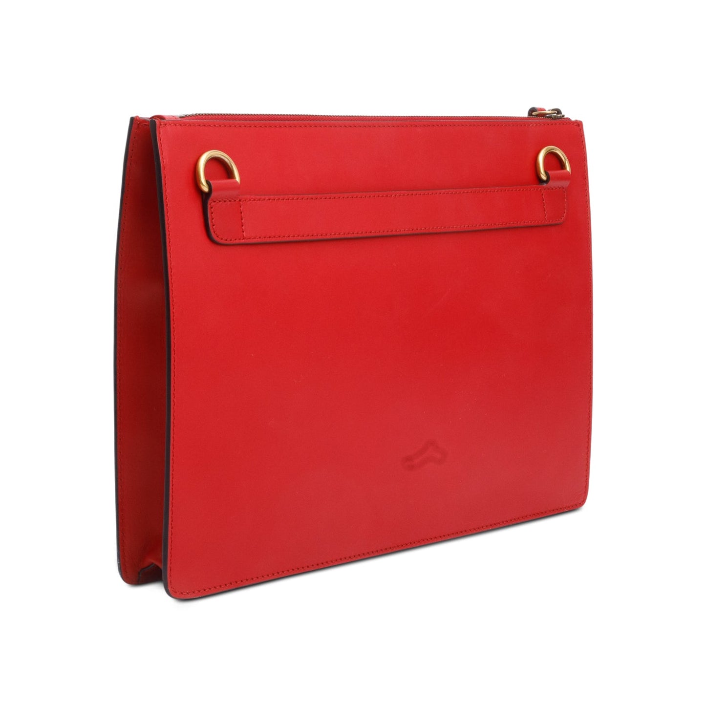 Gucci Red Calfskin Leather Ghost GG Diamond Messenger Bag