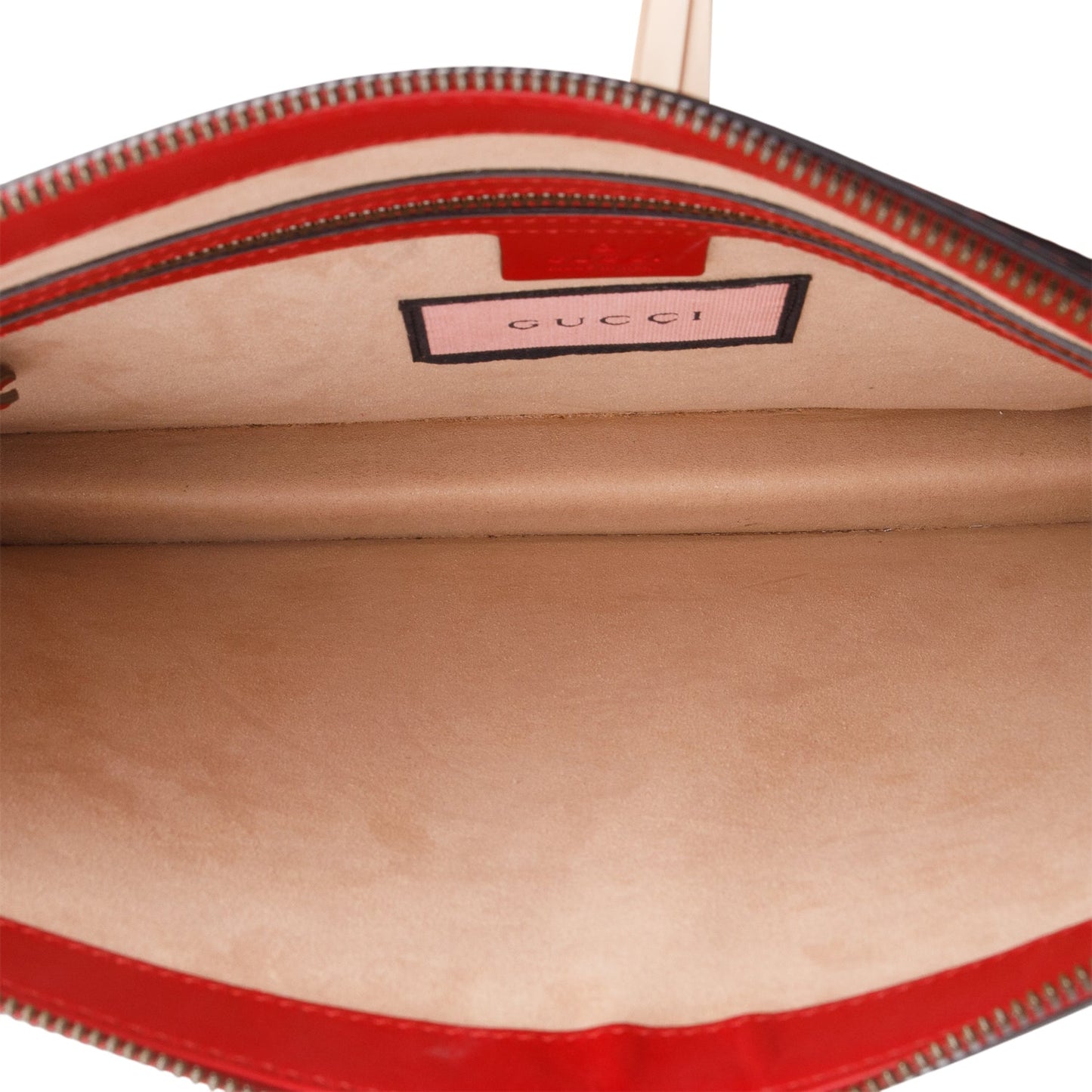 Gucci Red Calfskin Leather Ghost GG Diamond Messenger Bag