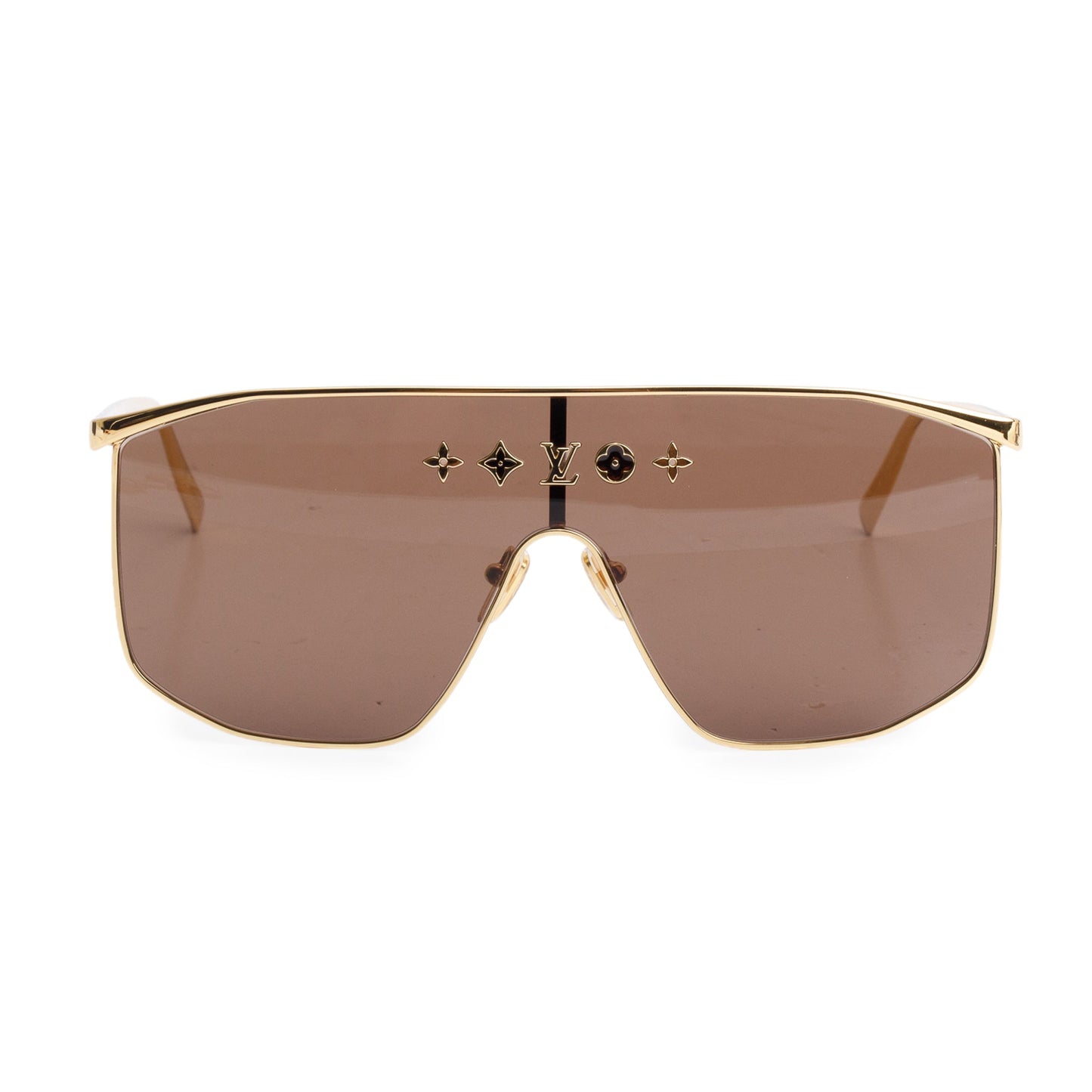 Louis Vuitton 2022 Z1717U Gold Plated LV Golden Mask Sunglasses