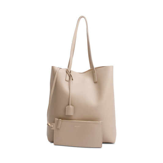 Saint Laurent Beige Calfskin Leather N/S Shopping Tote