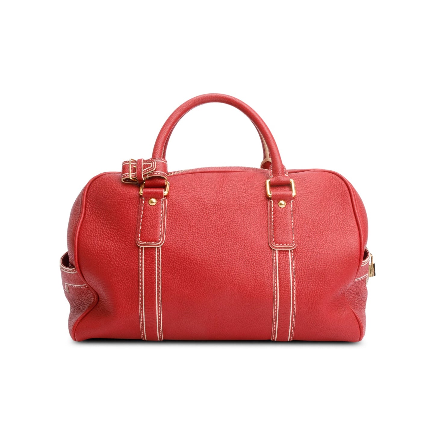 Louis Vuitton Red Tobago Leather Carryall Bag