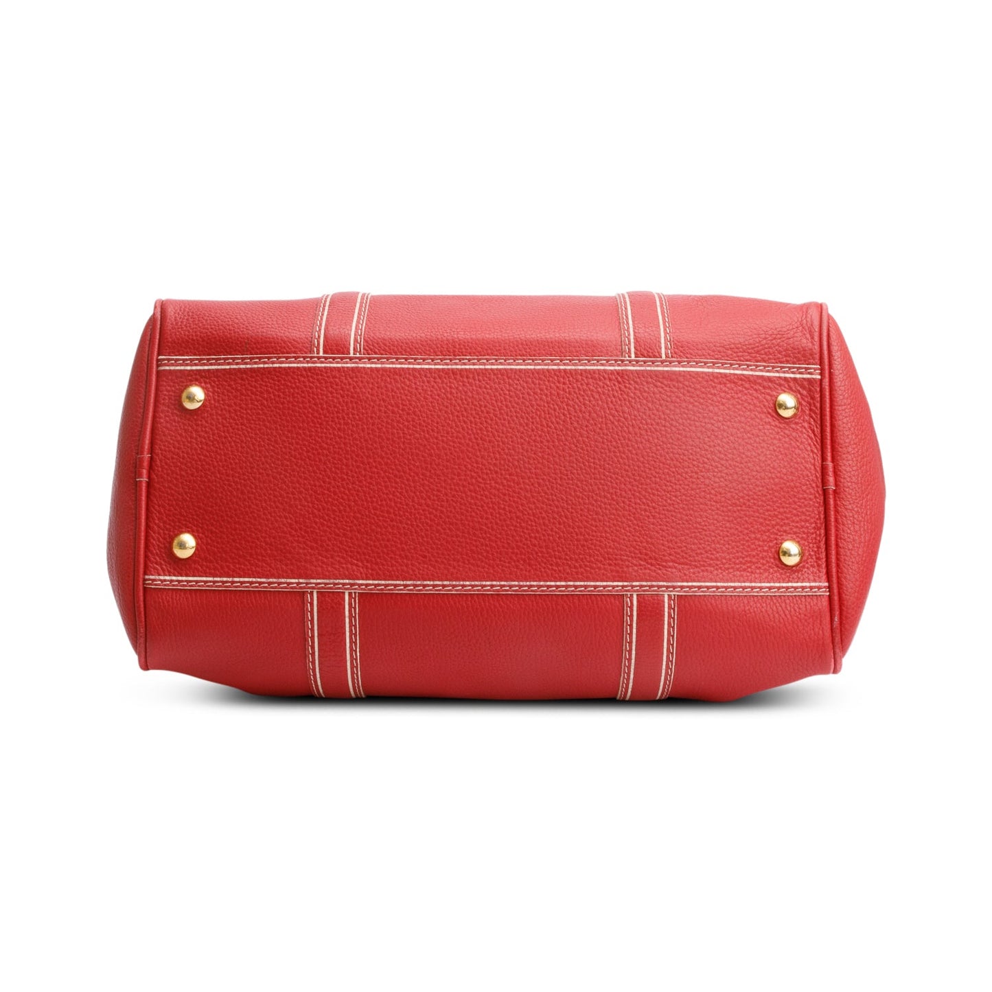Louis Vuitton Red Tobago Leather Carryall Bag