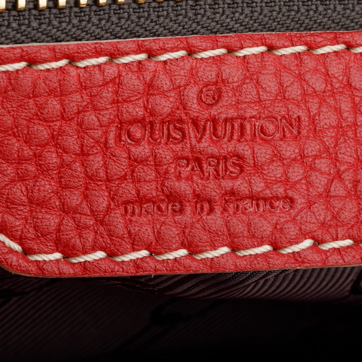 Louis Vuitton Red Tobago Leather Carryall Bag