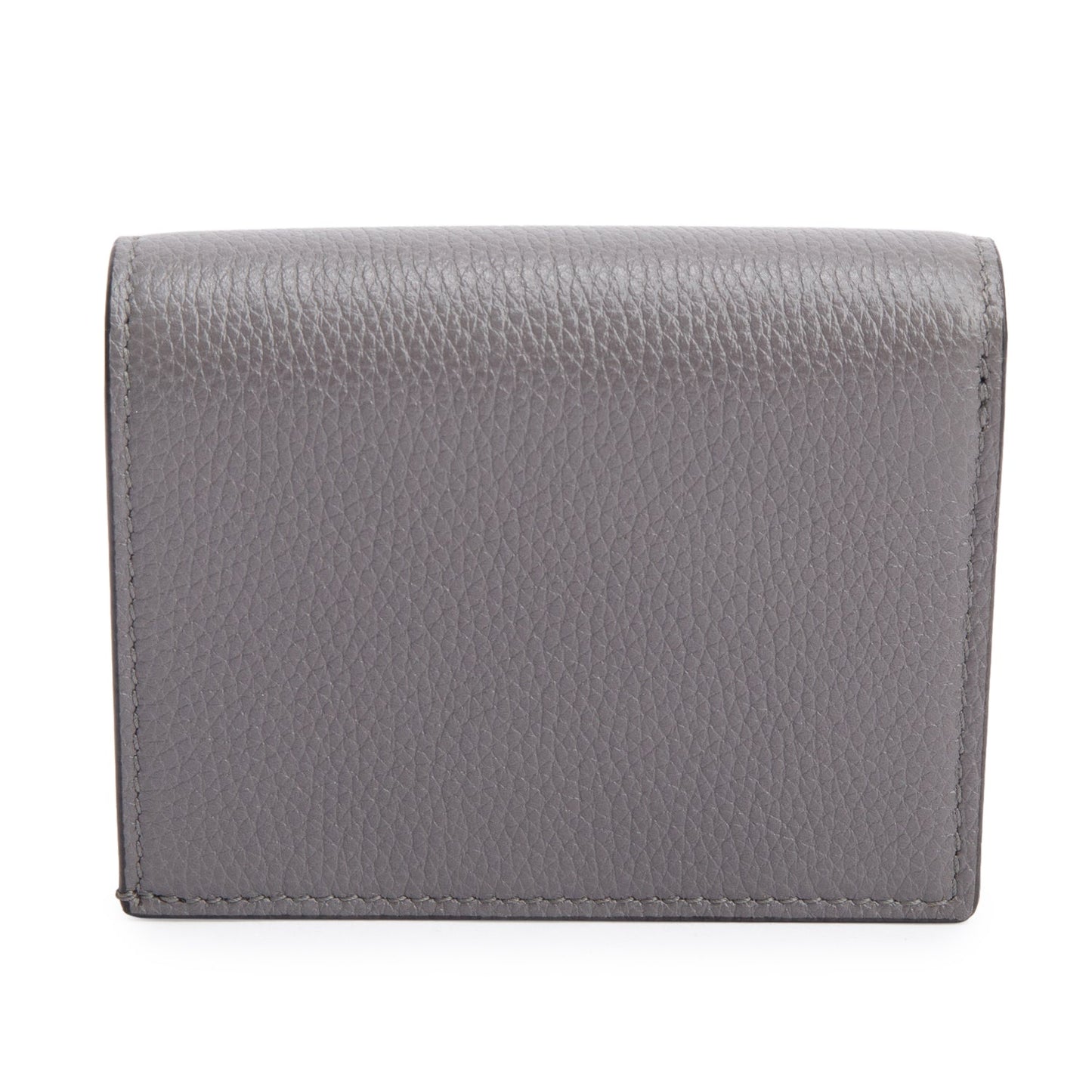 Gucci Grey Calfskin Leather Zumi Chain Card Case Wallet