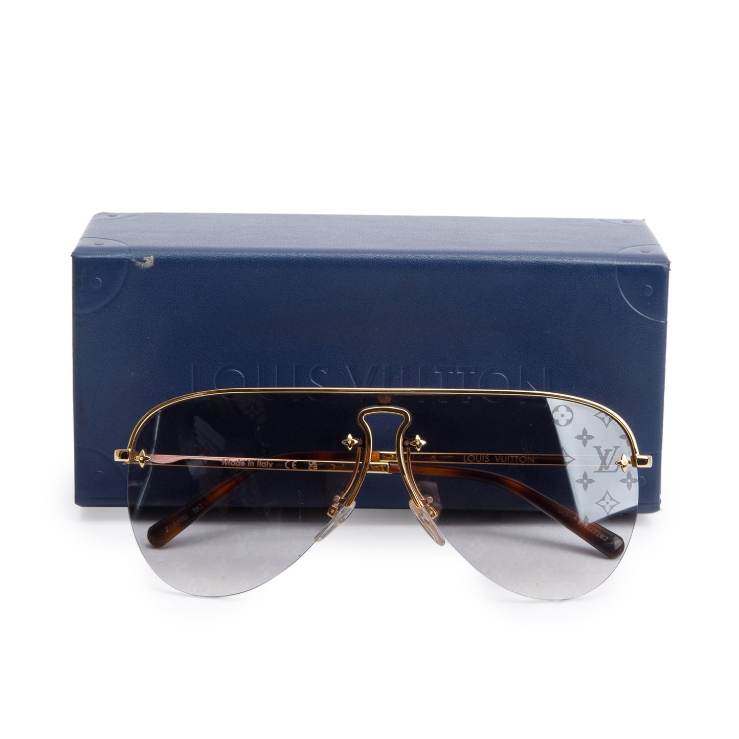 Louis Vuitton 2022 Z1469U Gold Plated Grease Mask Sunglasses