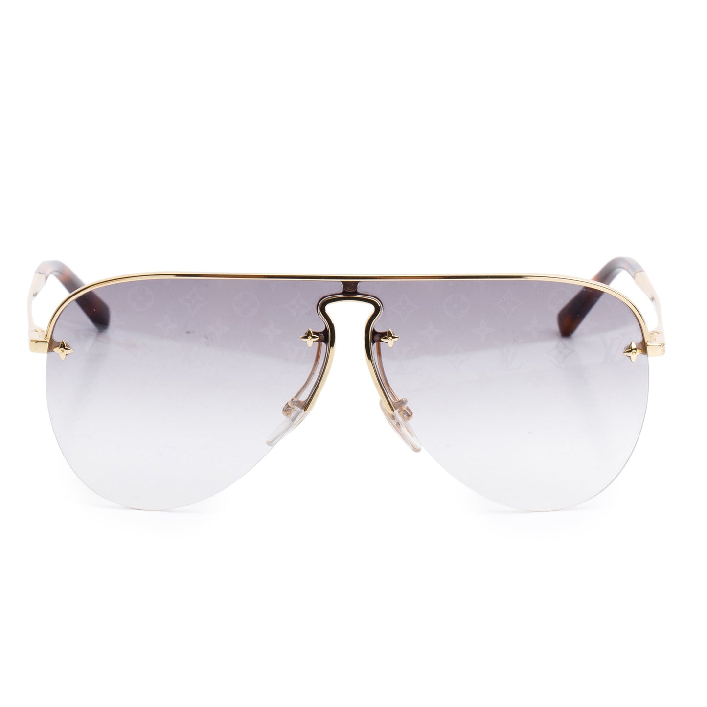 Louis Vuitton 2022 Z1469U Gold Plated Grease Mask Sunglasses