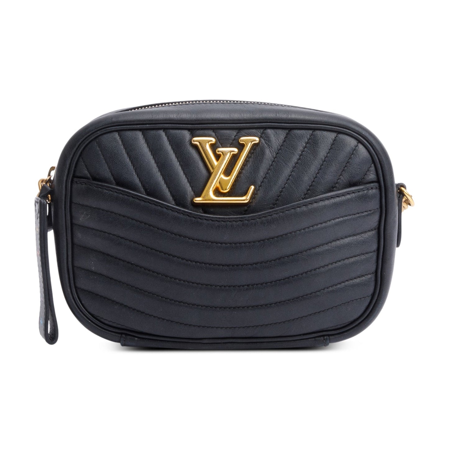 Louis Vuitton Black Calfskin Leather New Wave Camera Bag