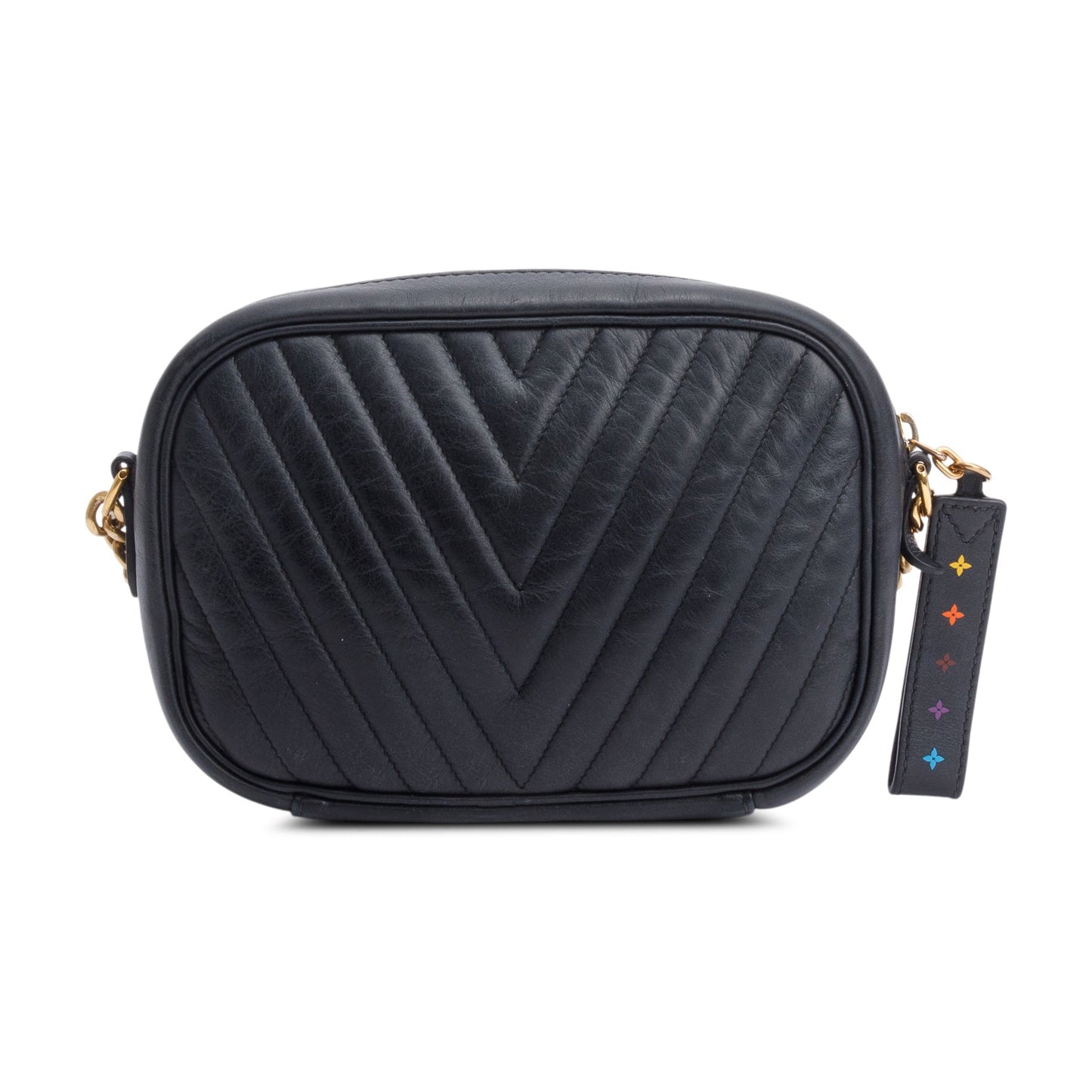 Louis Vuitton Black Calfskin Leather New Wave Camera Bag