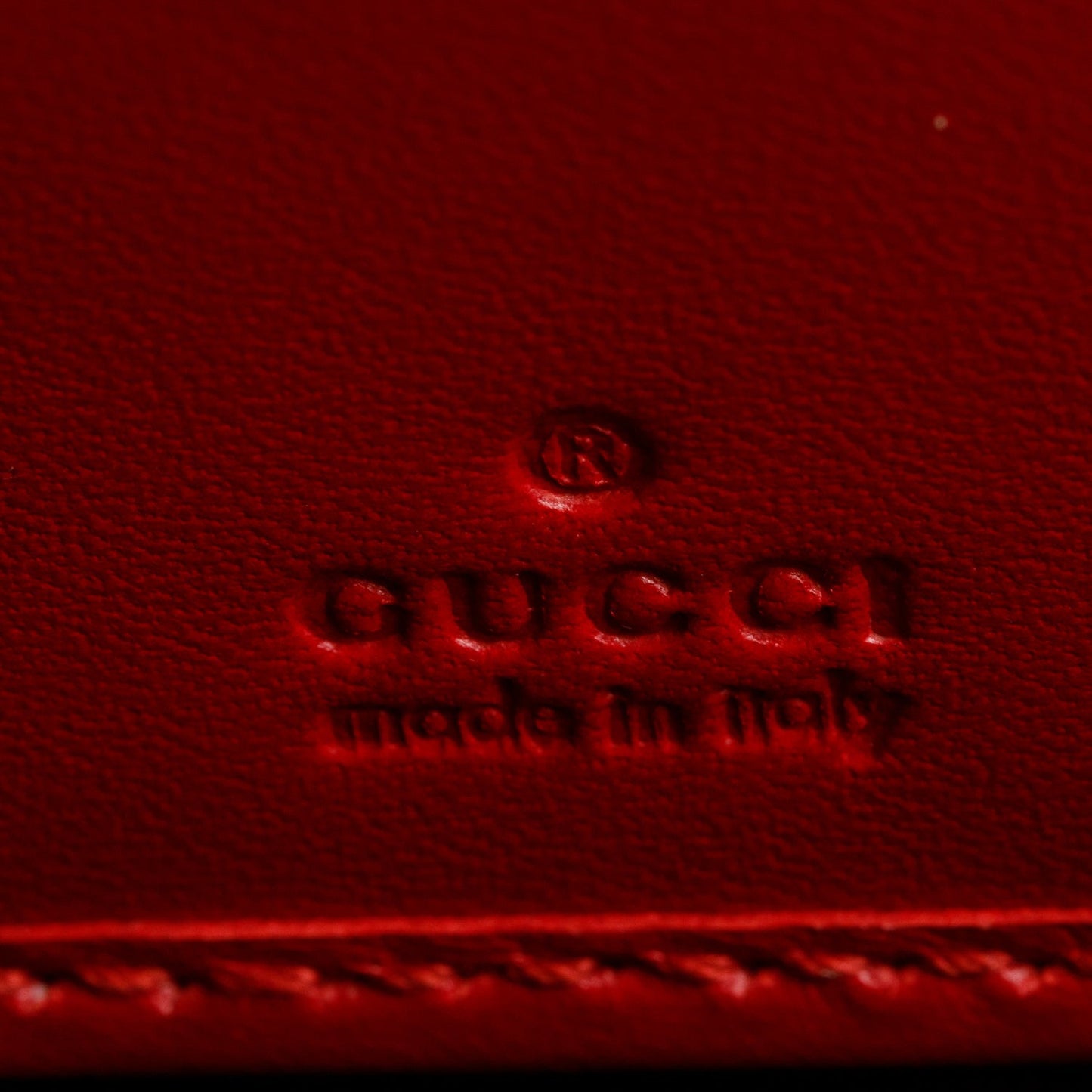 Gucci Red Guccissima Leather Zip Around Wallet