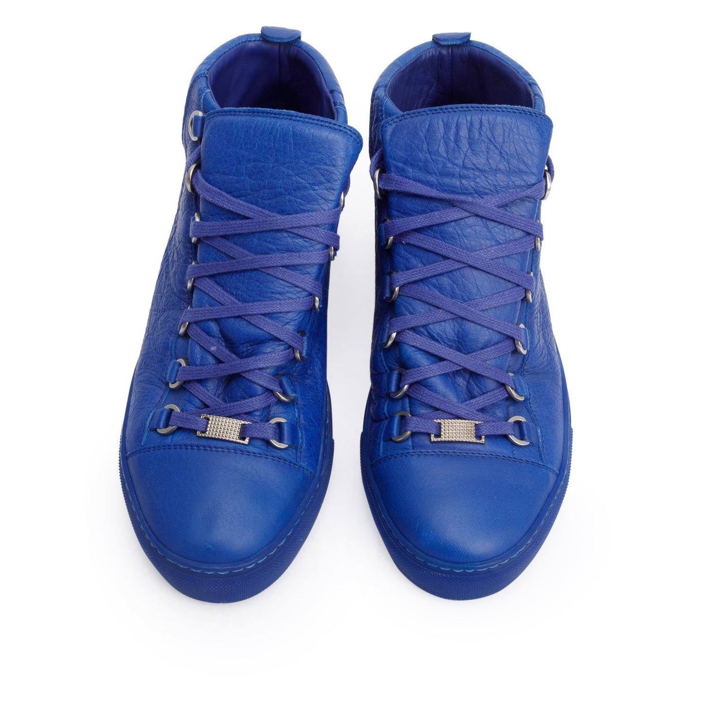 Balenciaga Blue Arena Leather Sneakers, Size 40