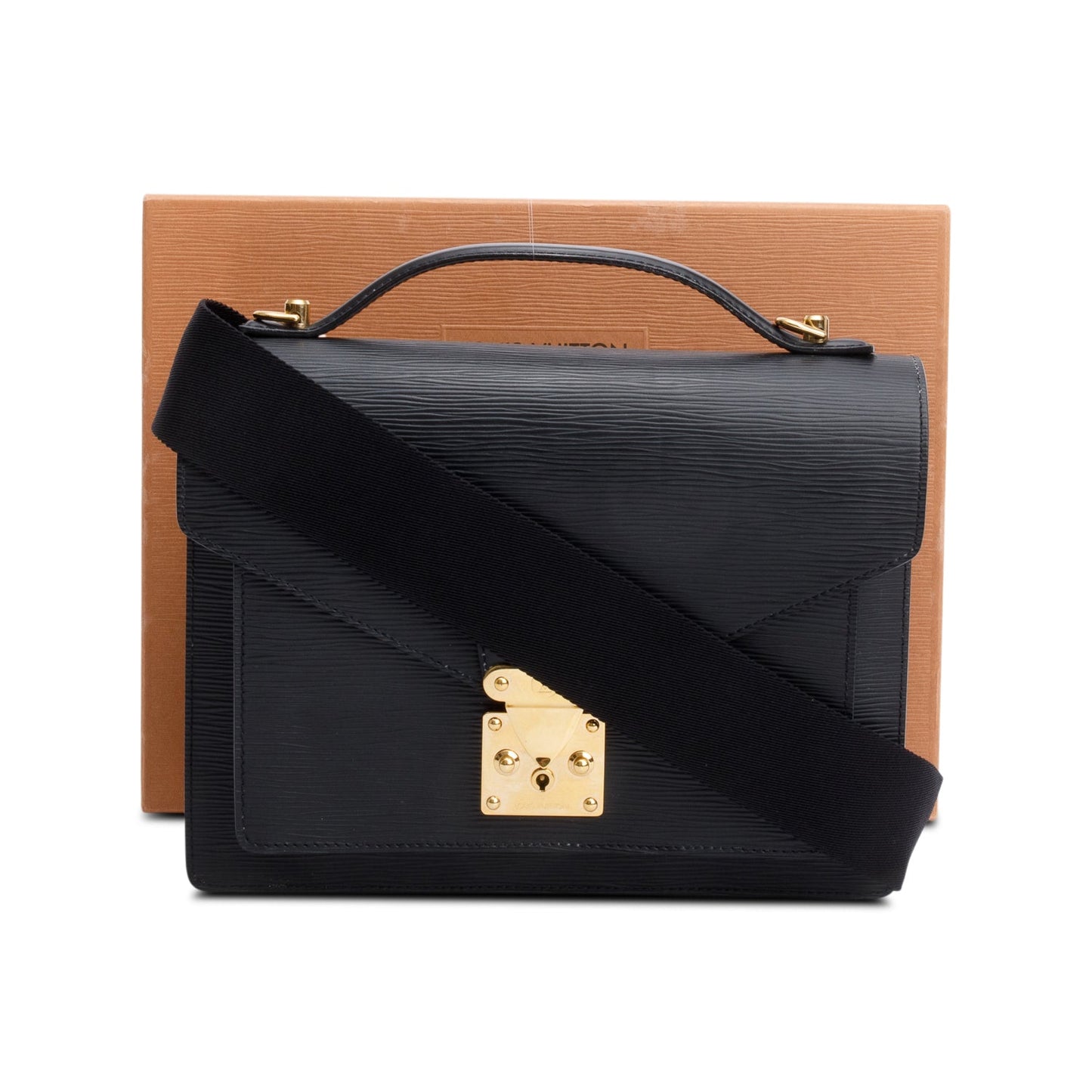 Louis Vuitton Black Epi Leather Monceau 28