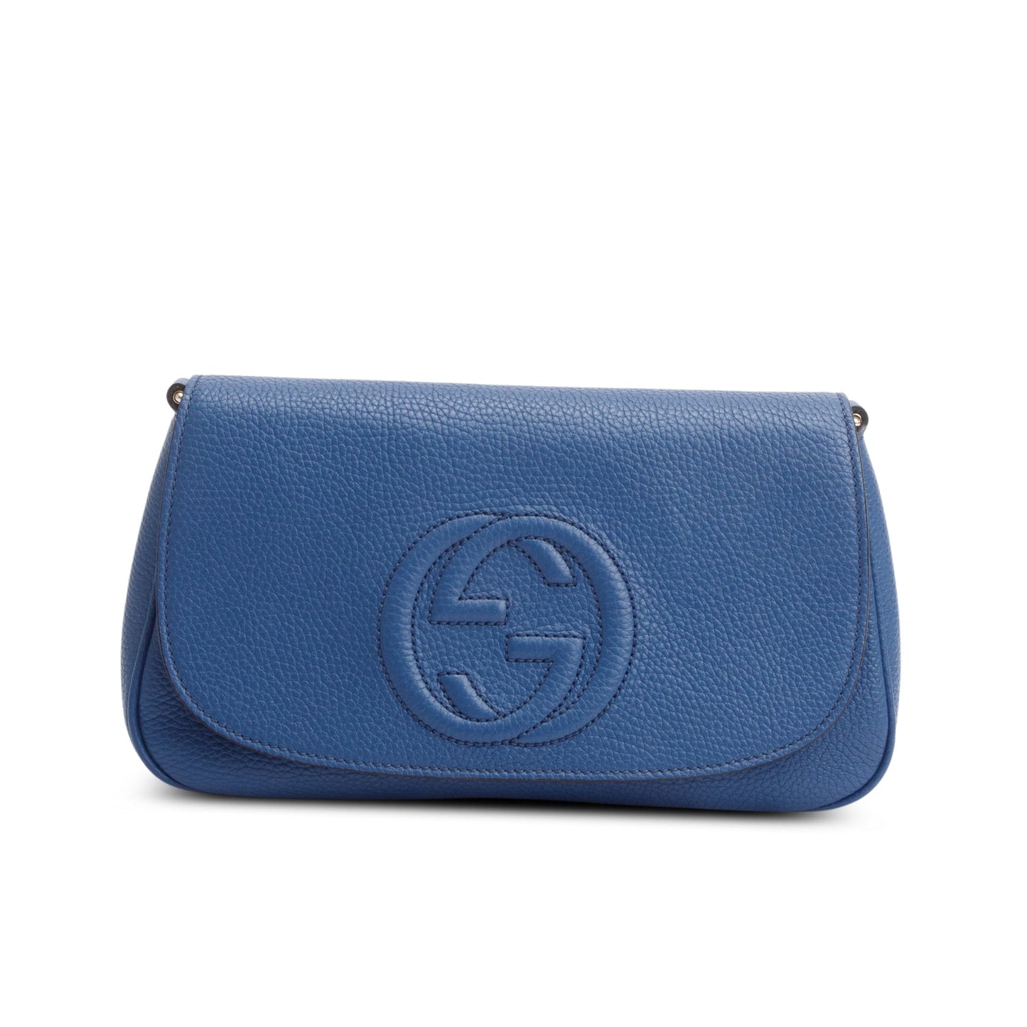 Gucci Blue Leather Medium Soho Chain Crossbody Bag