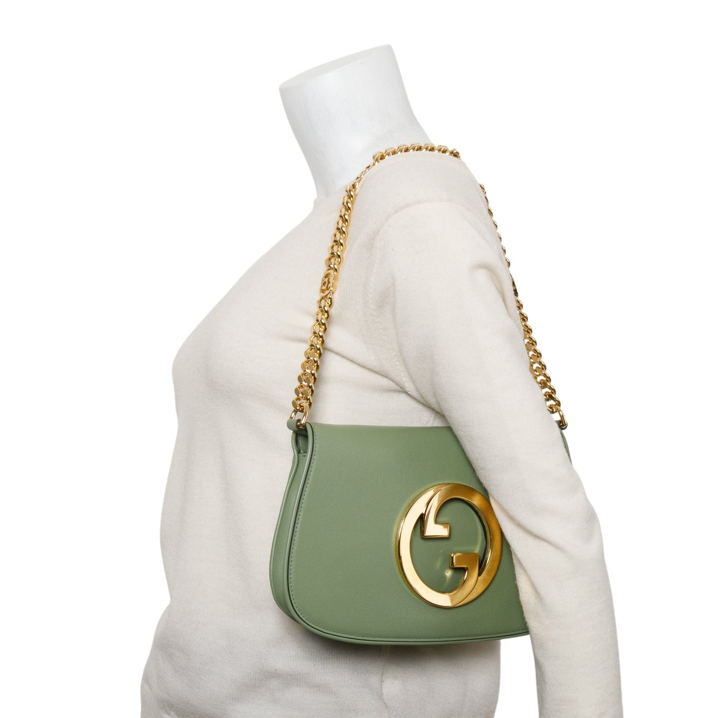 Gucci Green Calfskin Leather Blondie Shoulder Bag