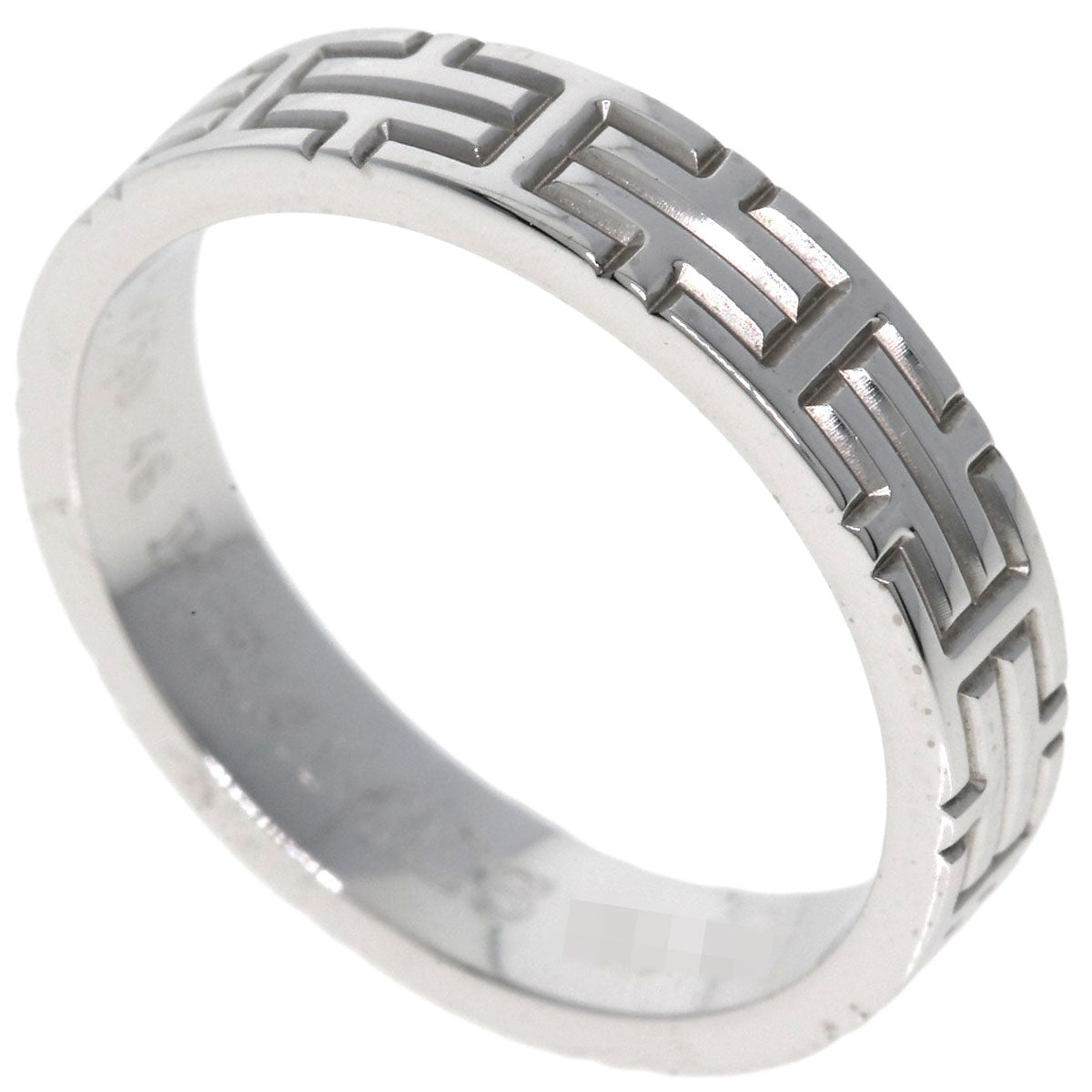 HERMES Ring K18WG Silver Kilim #46