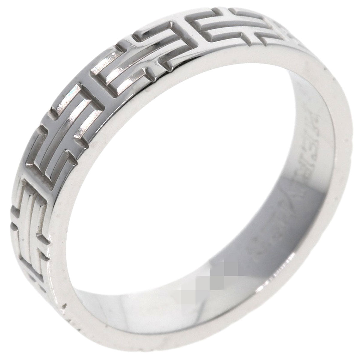 HERMES Ring K18WG Silver Kilim #46
