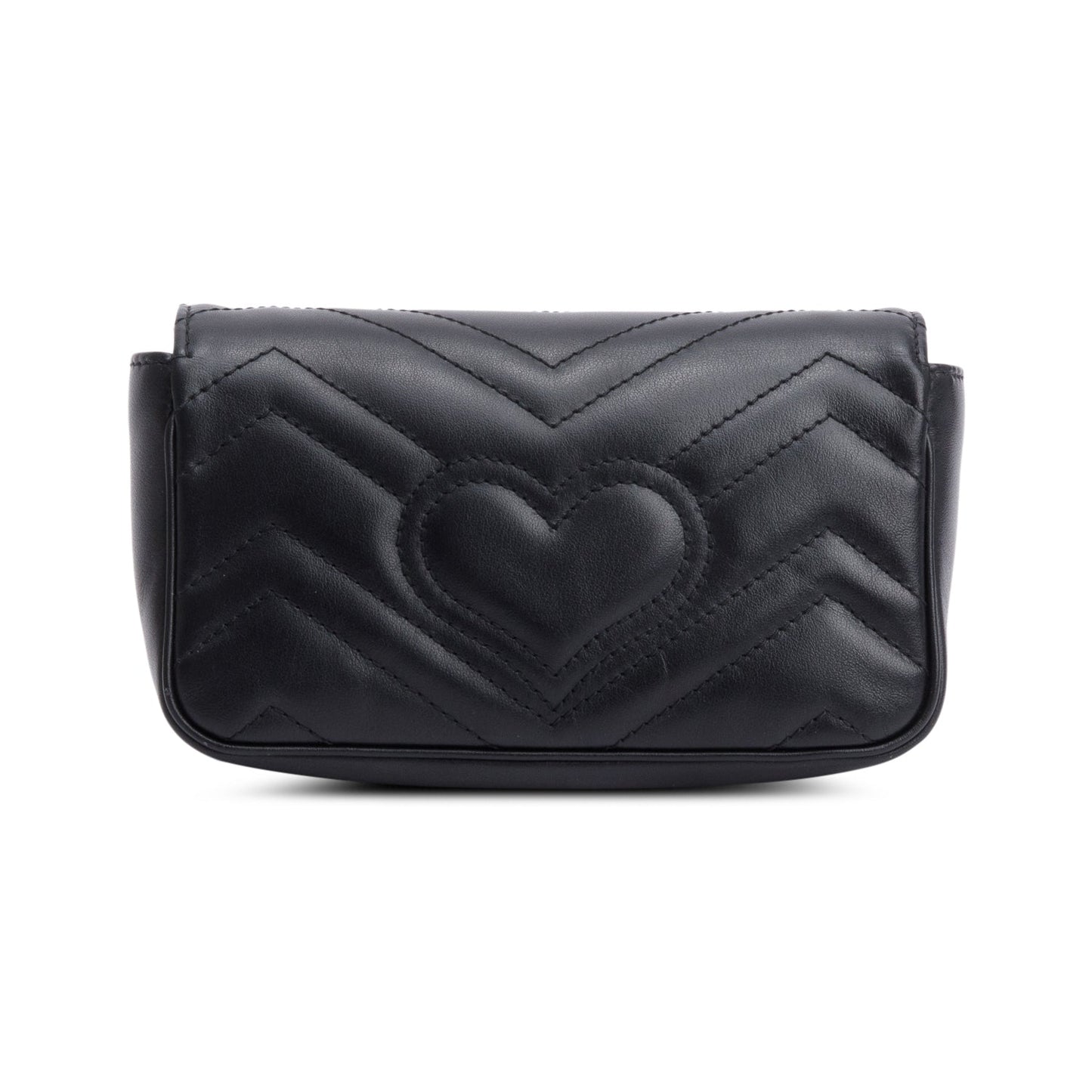 Gucci Black GG Marmont Matelasse Leather Super Mini Bag