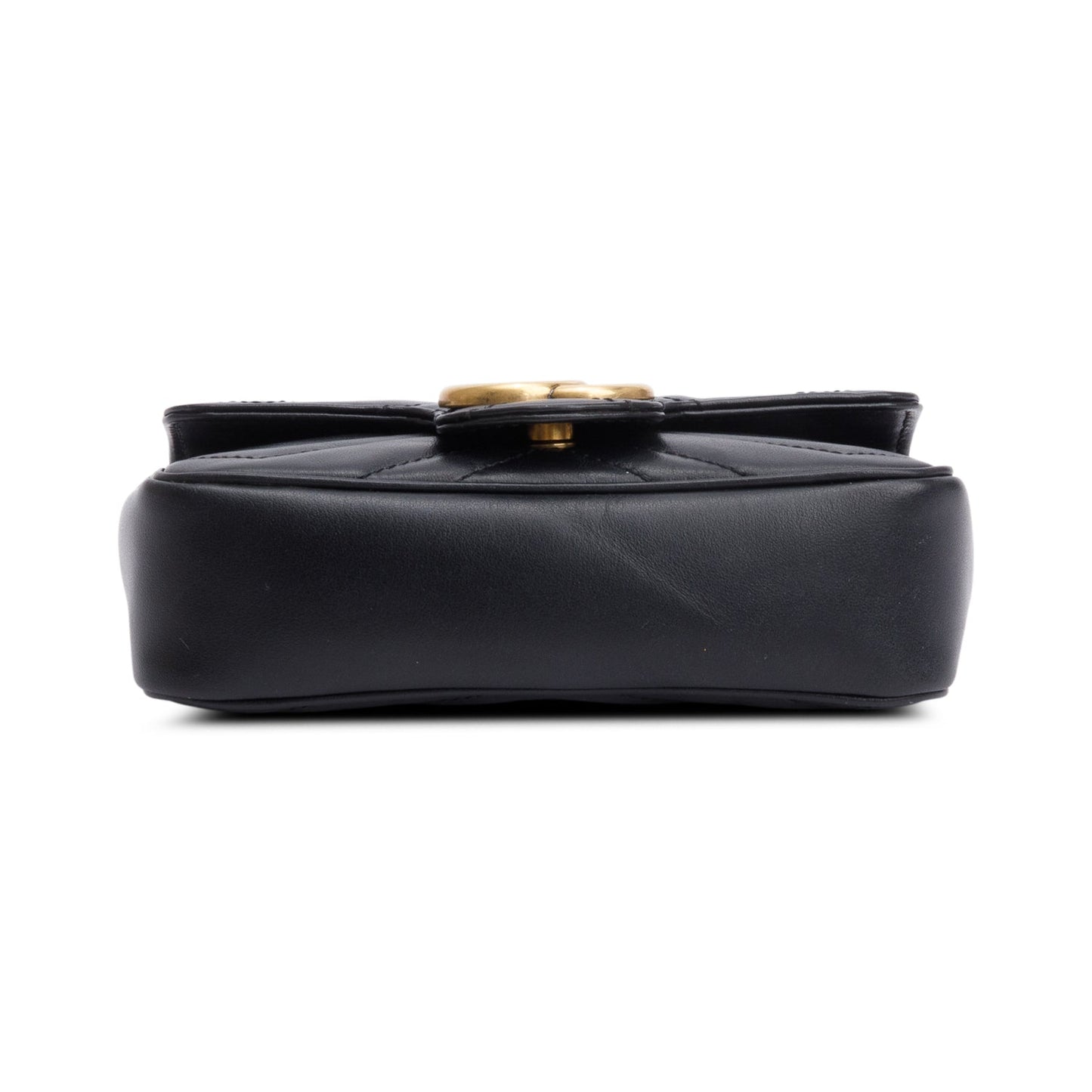 Gucci Black GG Marmont Matelasse Leather Super Mini Bag