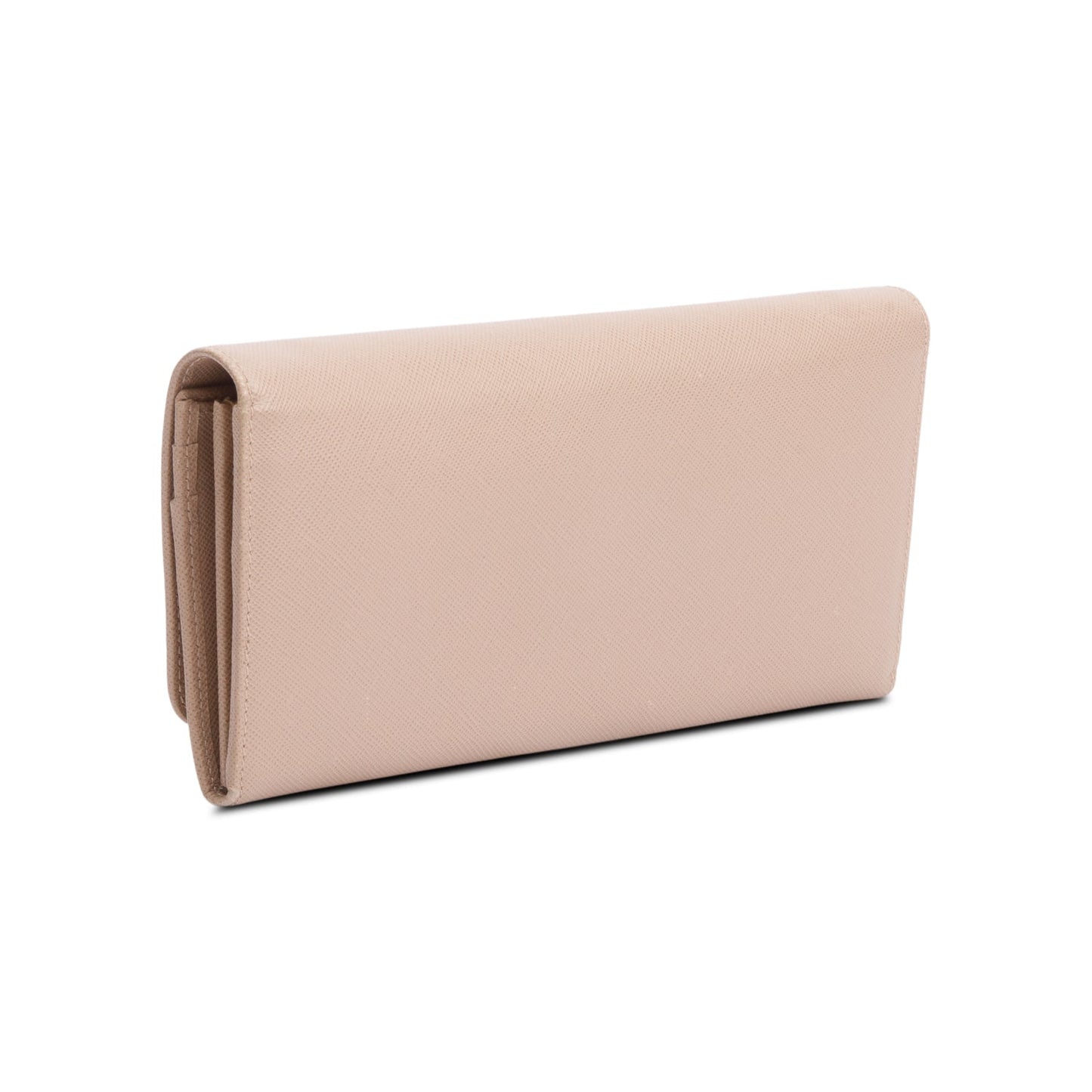 Prada Beige Saffiano Metal Continental Wallet on Chain
