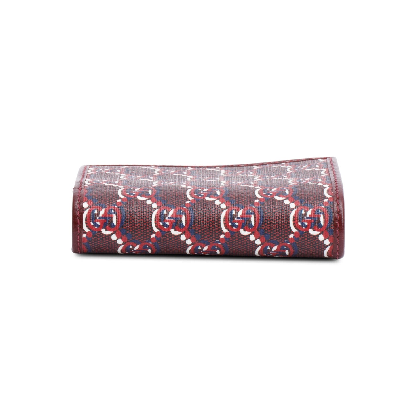 Gucci Burgundy GG Shadow Mini Zip Flap Wallet