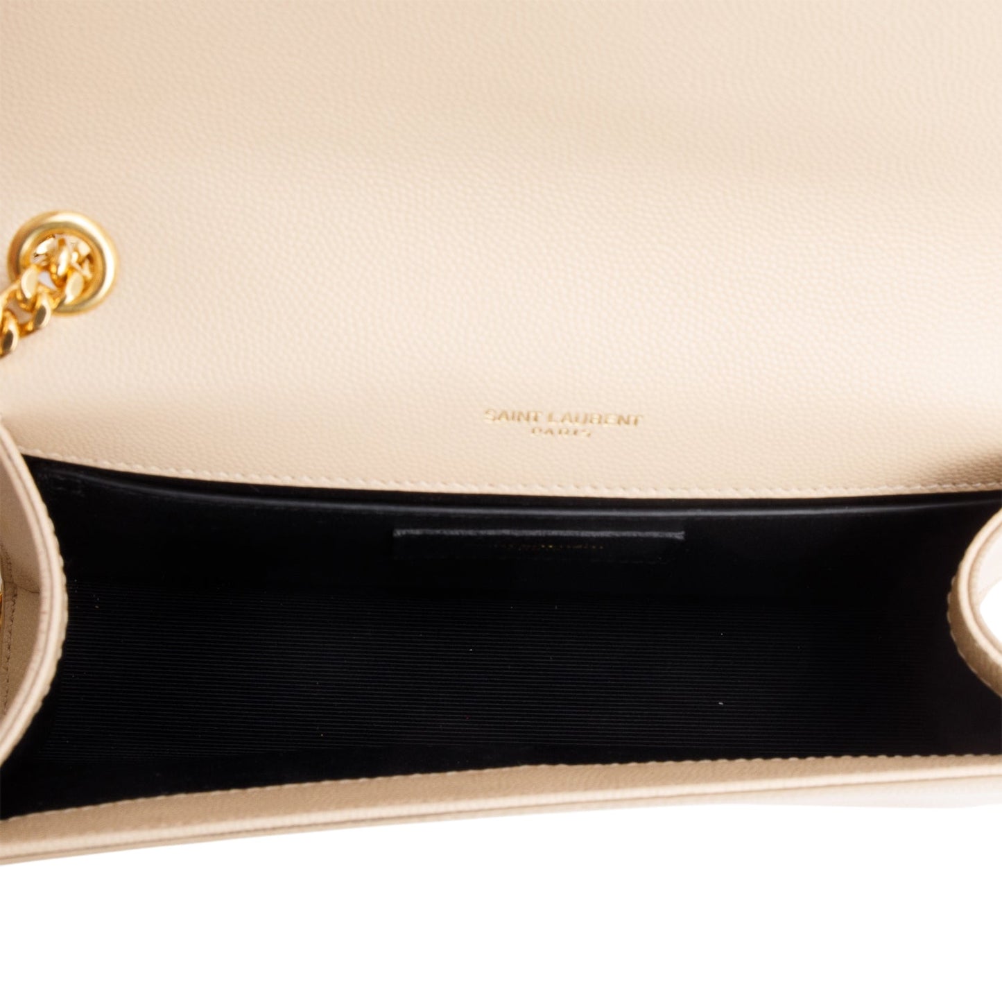 Saint Laurent Nude Grain De Poudre Leather Small Monogram Kate Bag