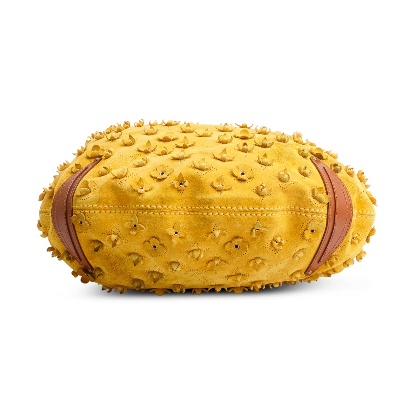Louis Vuitton Limited Edition Maize Monogram Suede Onatah Fleurs GM Bag