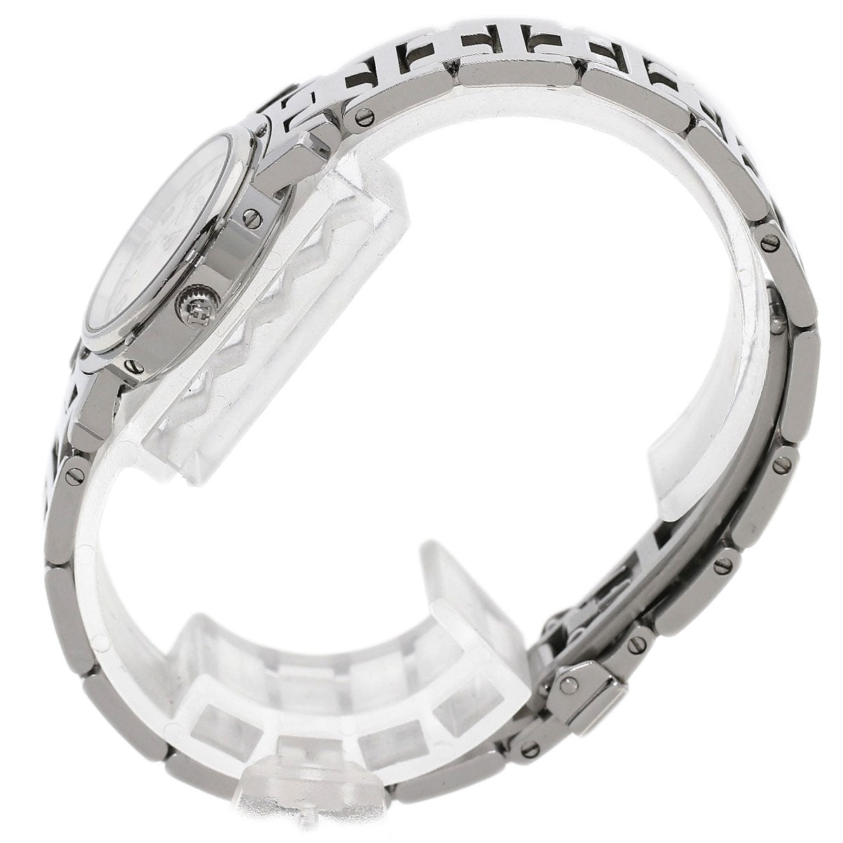 HERMES Watches Quartz CL4.210 Stainless Steel , Stainless Steel Silver Clipper Nacre White shell dial Women