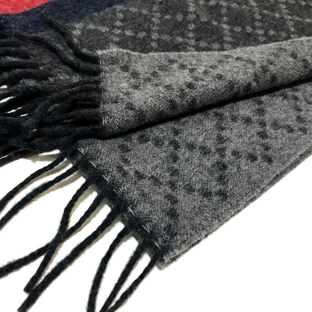GUCCI Scarf 333019 wool Gray type Tag present Sherry line unisex(Unisex)