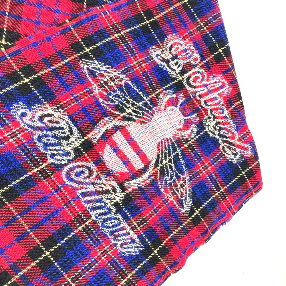 GUCCI Scarf wool Red Check BEE Bee Women