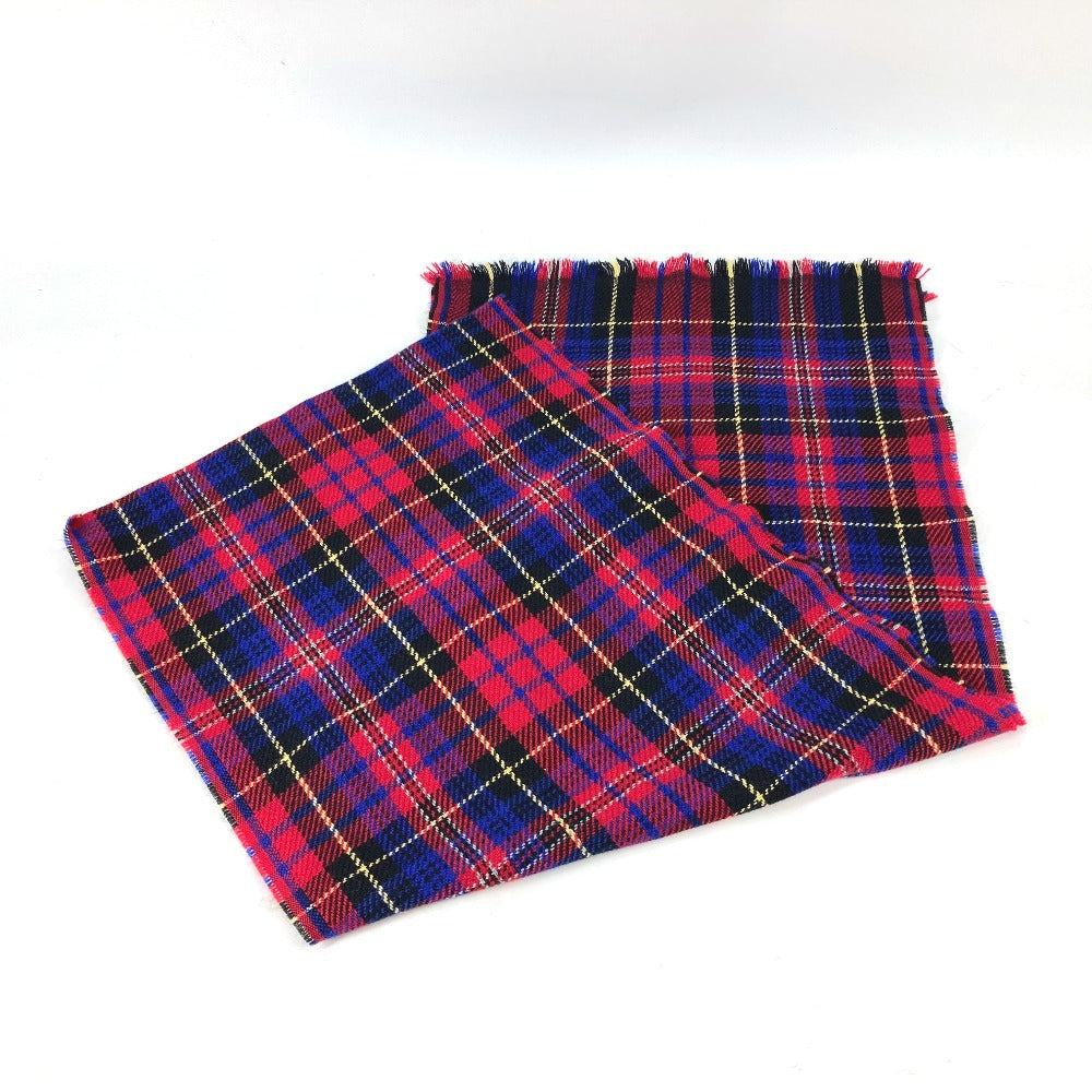 GUCCI Scarf wool Red Check BEE Bee Women
