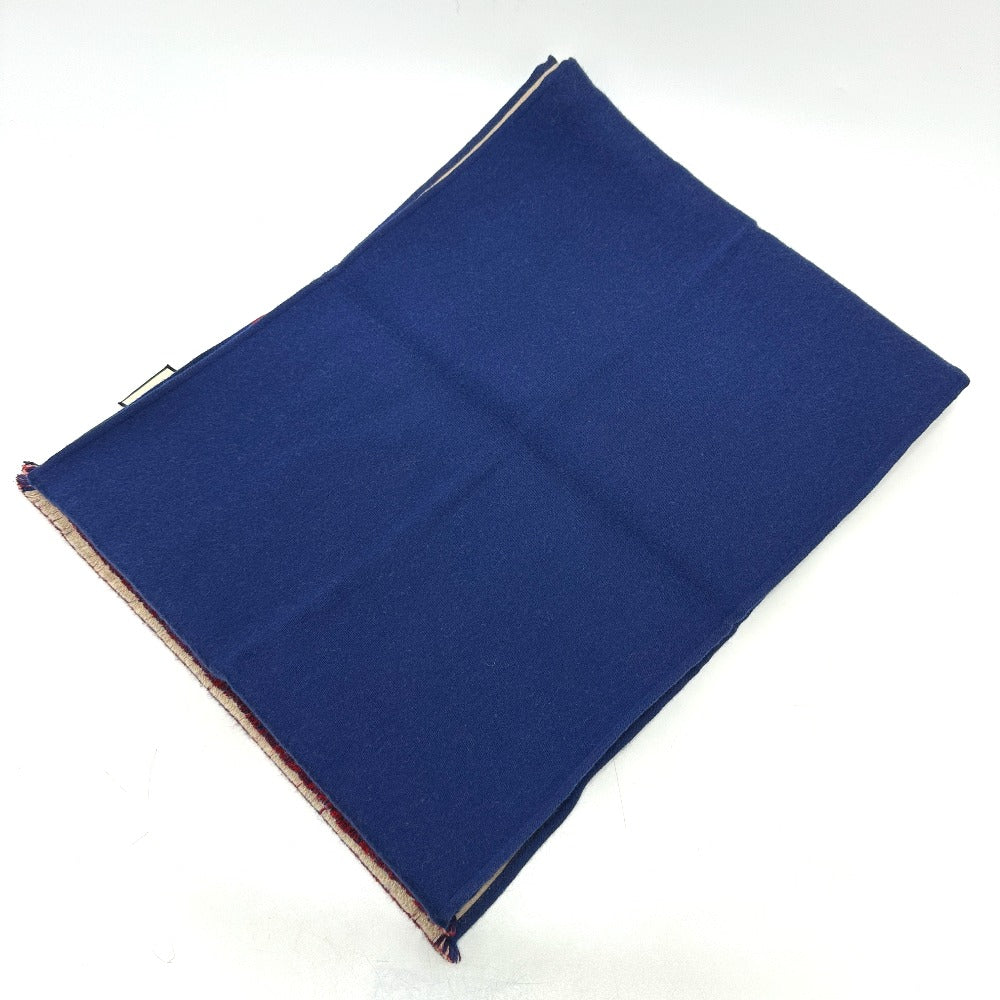 GUCCI Scarf 525559 wool blue logo Women
