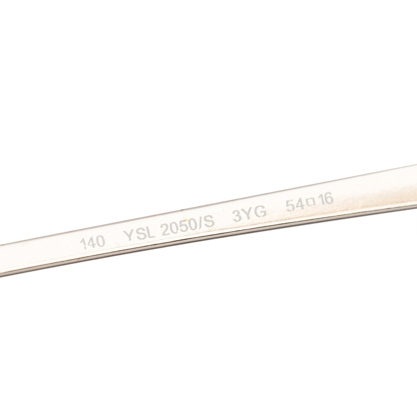 Saint Laurent Gold Tone YSL 2050/S Rimless Rectangular Sunglasses