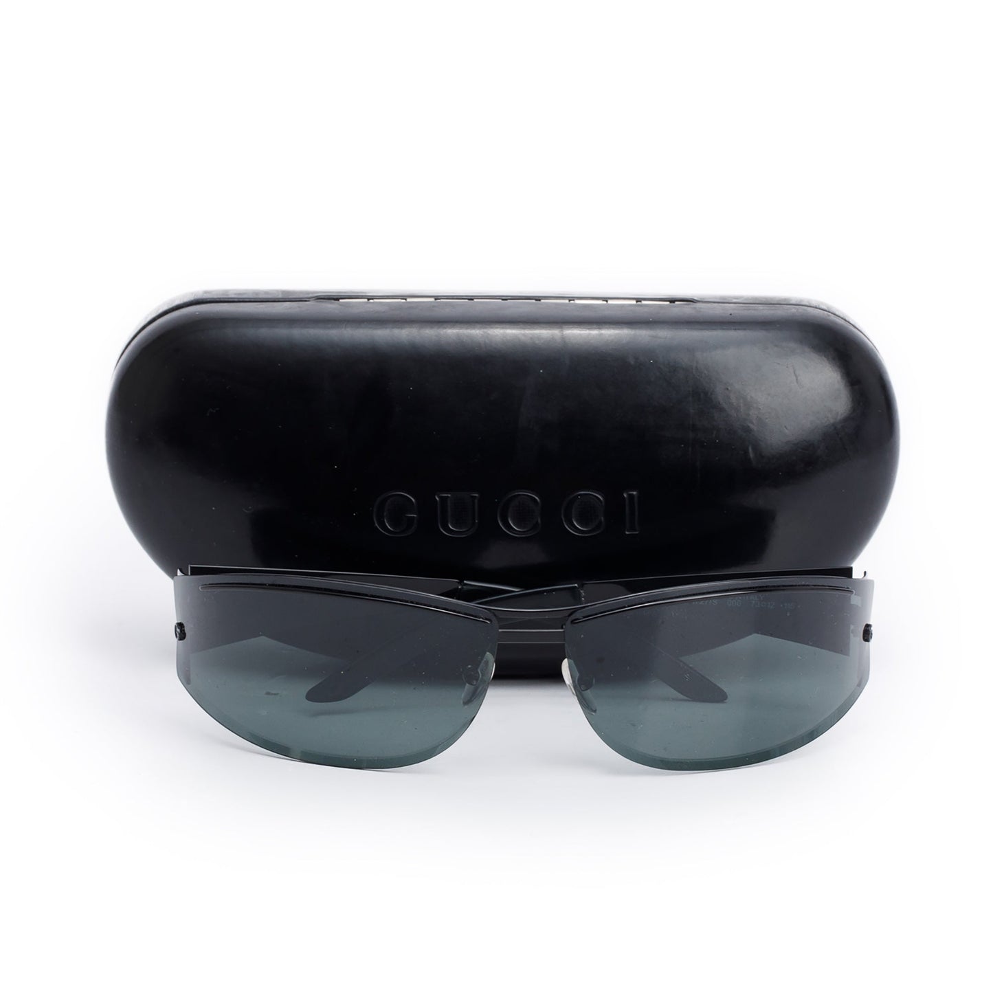 Gucci GG1727/S Black Metal Rectangular Shield Sunglasses