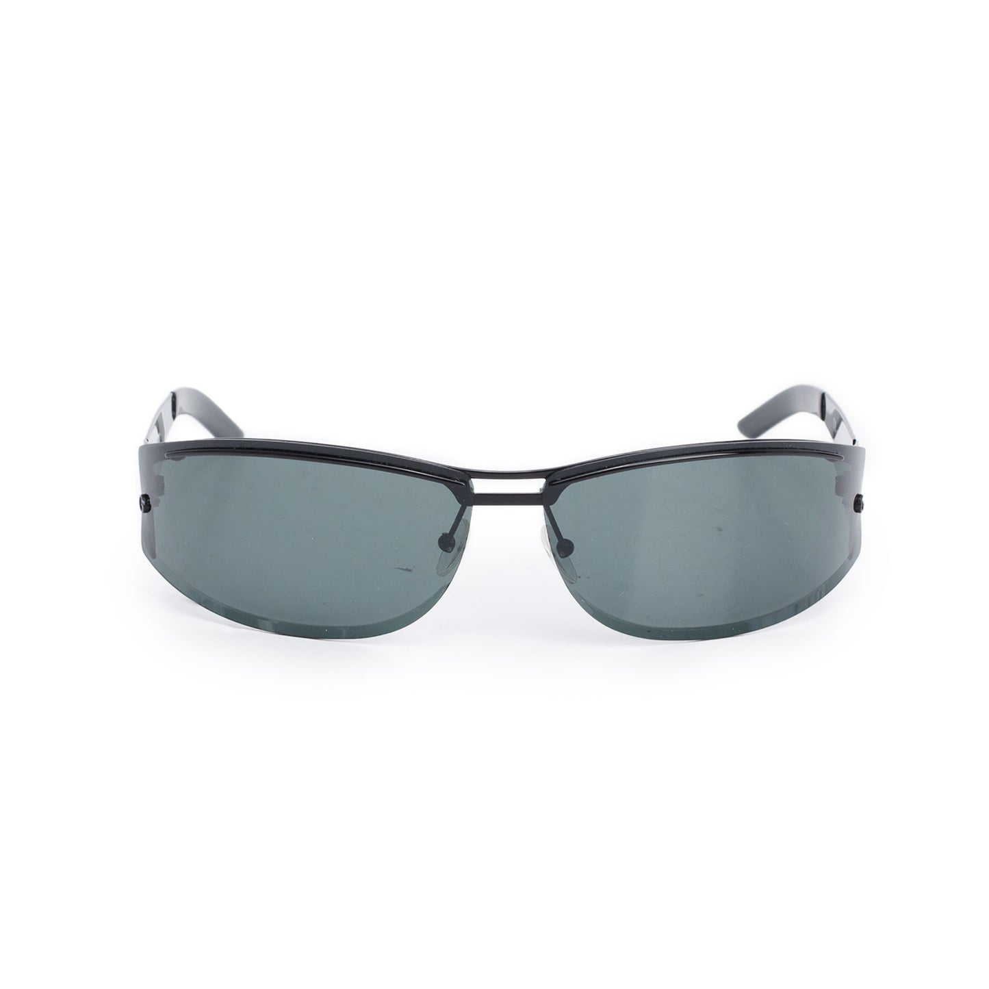Gucci GG1727/S Black Metal Rectangular Shield Sunglasses
