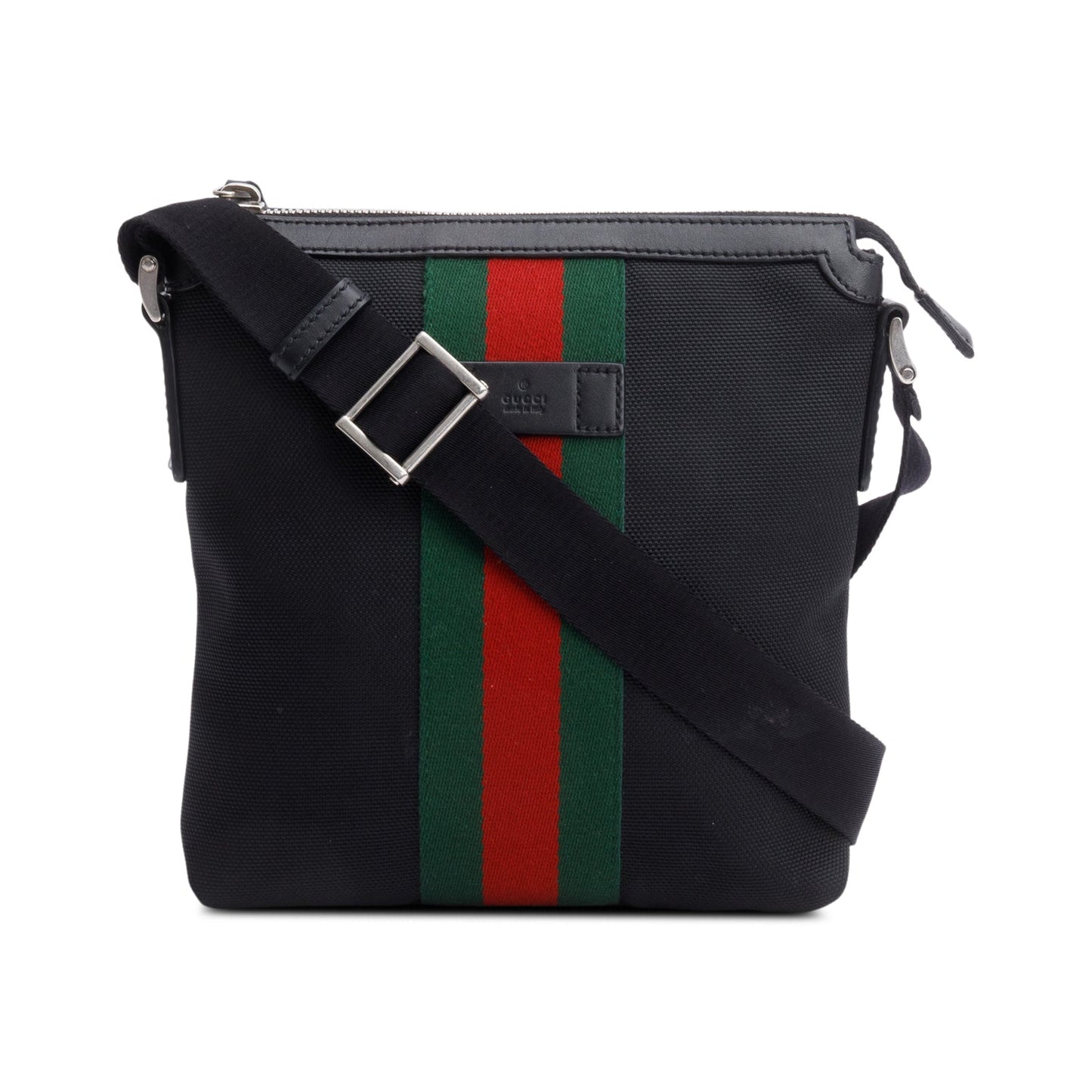 Gucci Black Techno Canvas Web Small Messenger Bag
